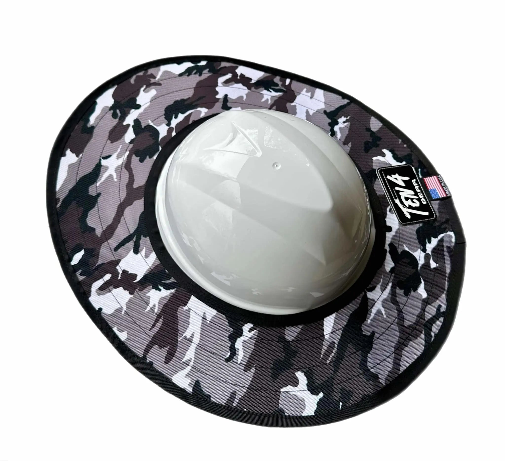 Urban Camo Hard Hat Sun Shade Visor – Water-Resistant Worksite Visor for Full Brim & Kask Hard Hats