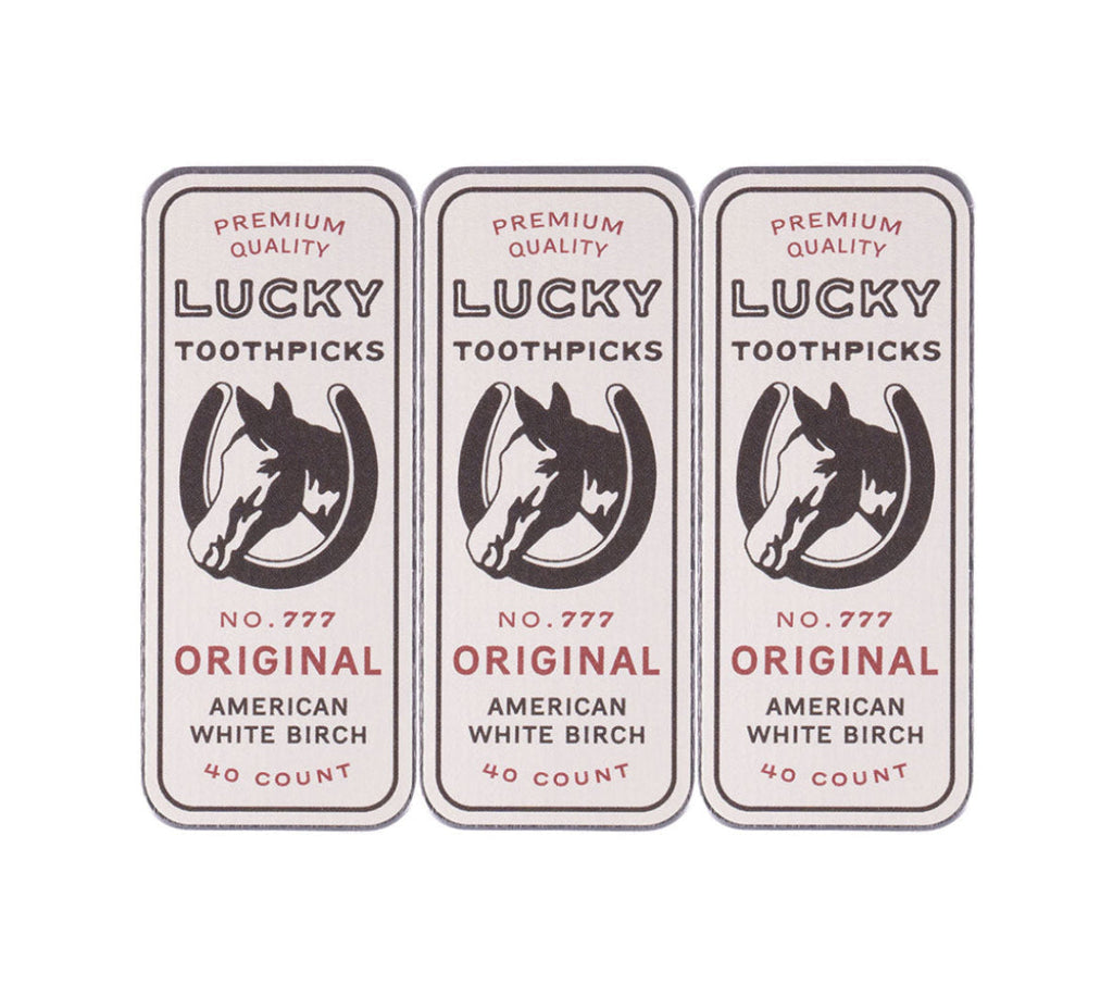 Lucky Toothpicks - Original White Birch (3 Pack Bundle)