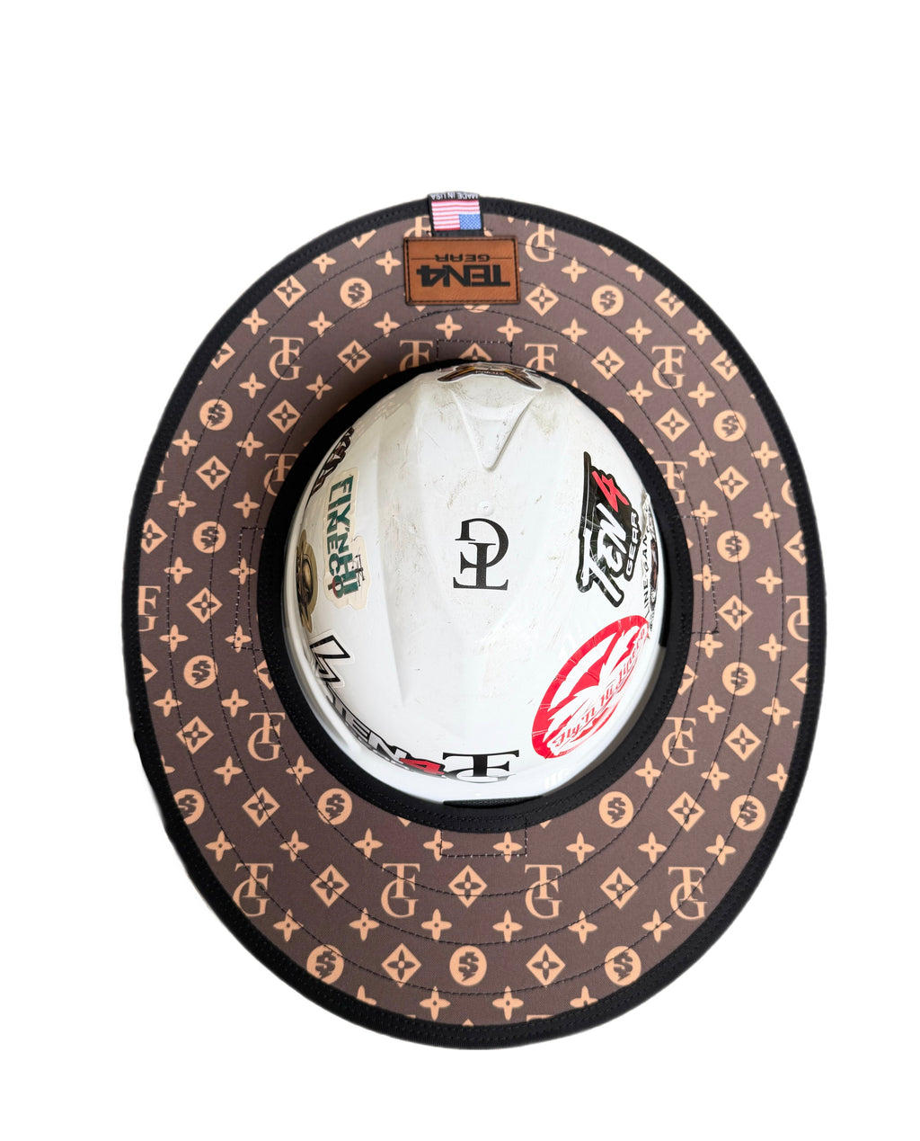 TG Brown Hard Hat Sun Shade Visor – Water-Resistant Worksite Visor for Full Brim & Kask Hard Hats