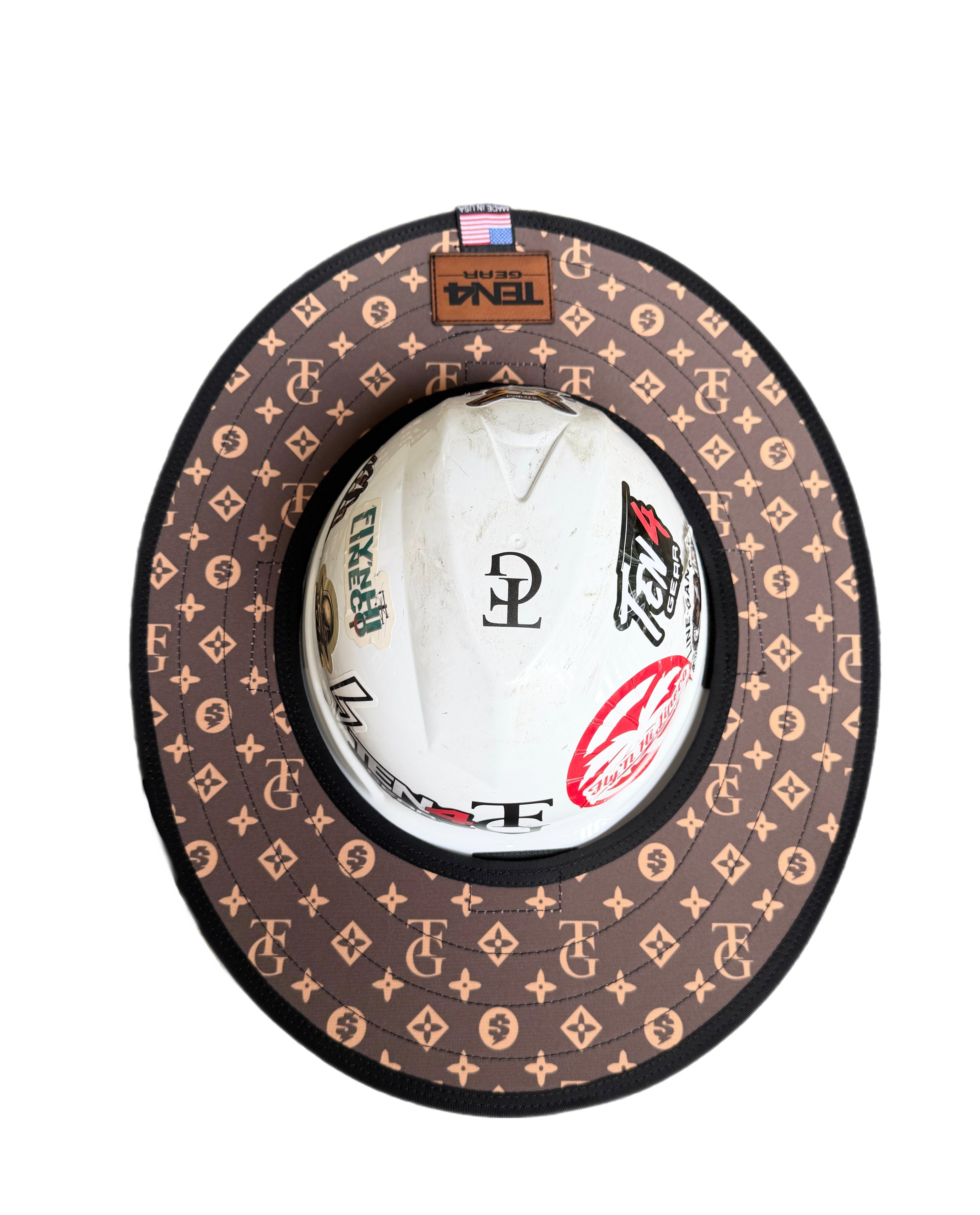 TG Brown Hard Hat Sun Shade Visor – Water-Resistant Worksite Visor for Full Brim & Kask Hard Hats