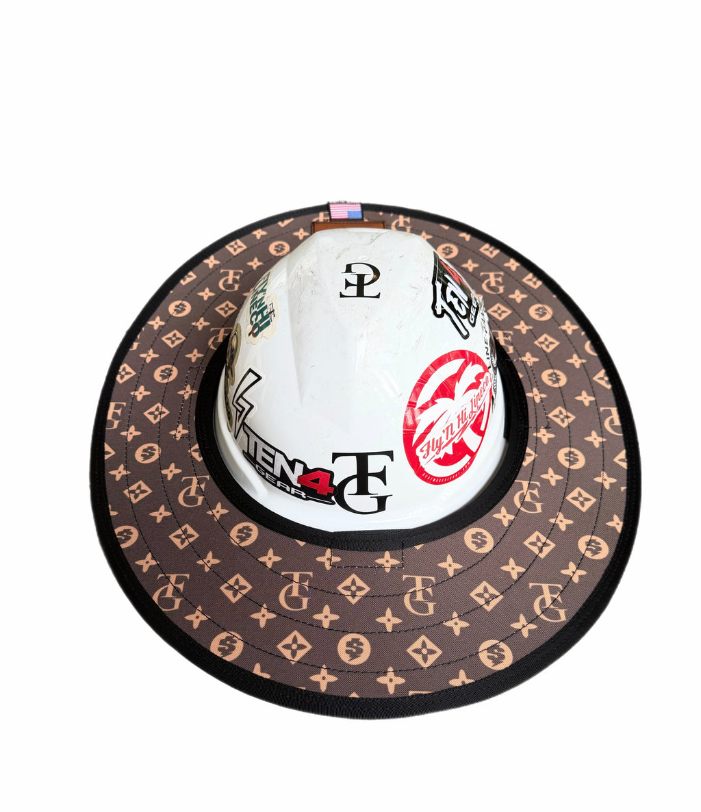 TG Brown Hard Hat Sun Shade Visor – Water-Resistant Worksite Visor for Full Brim & Kask Hard Hats