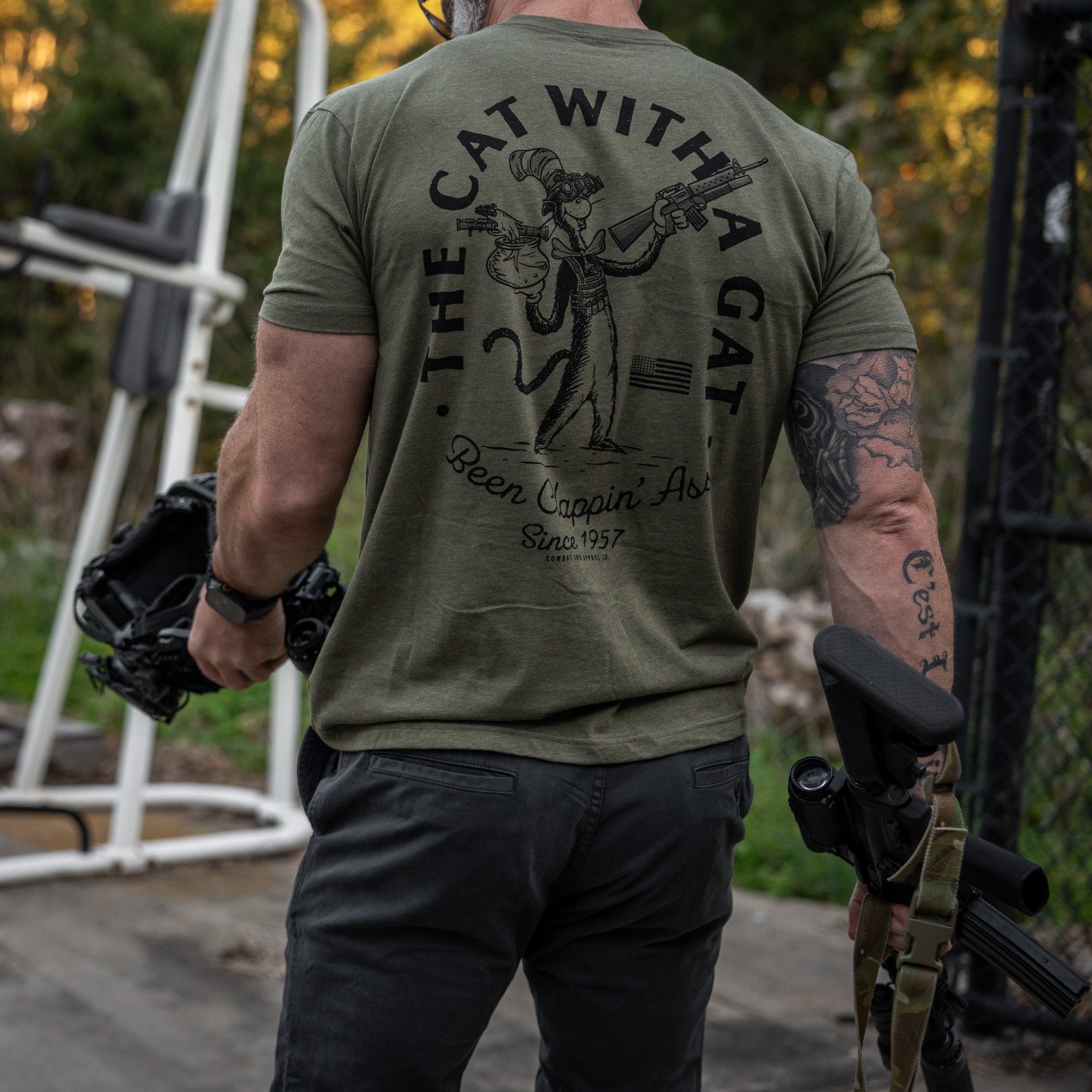 The Cat With A Gat Remix Men's T-Shirt