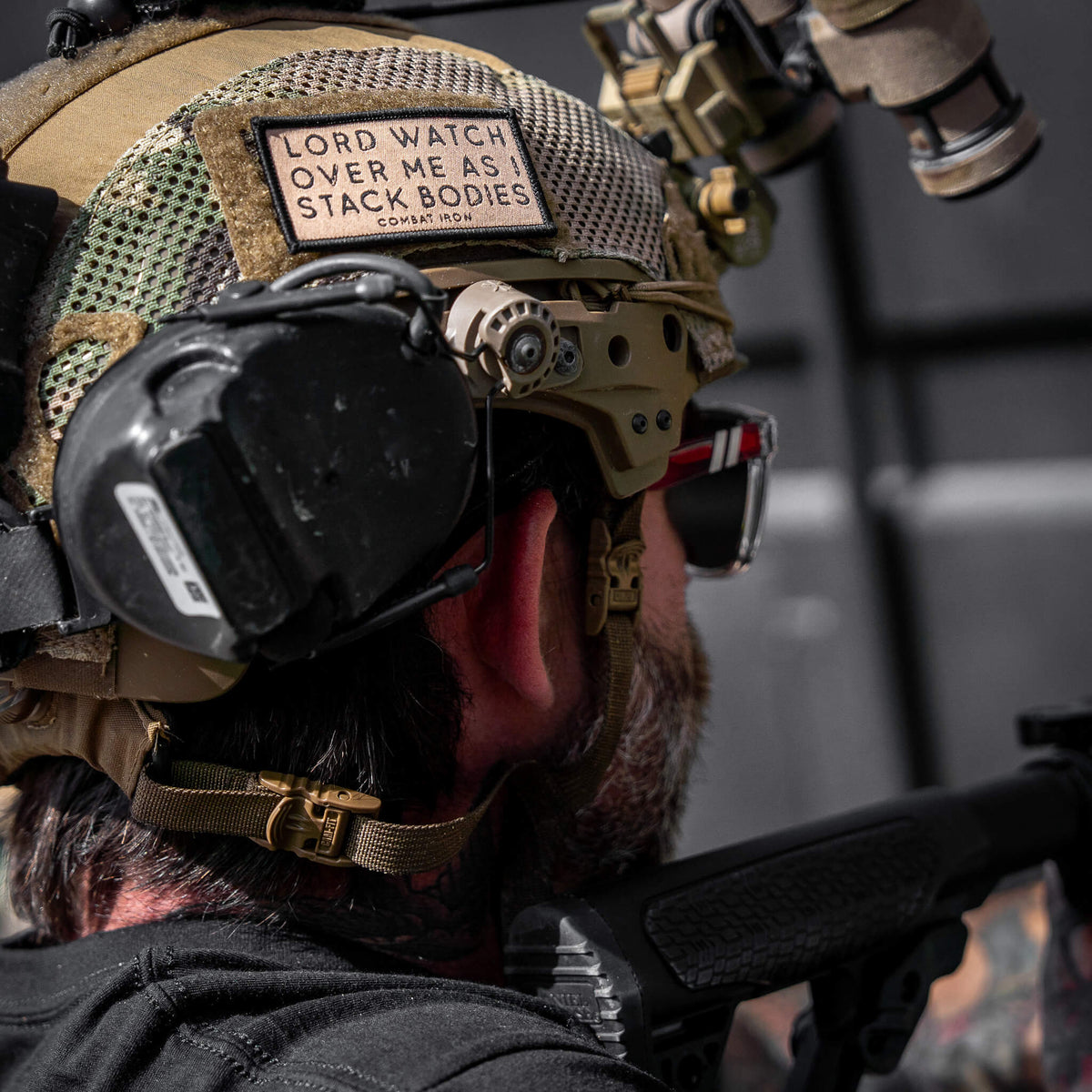 Lord Watch Over Me As I Stack Bodies Soft Velcro Patch