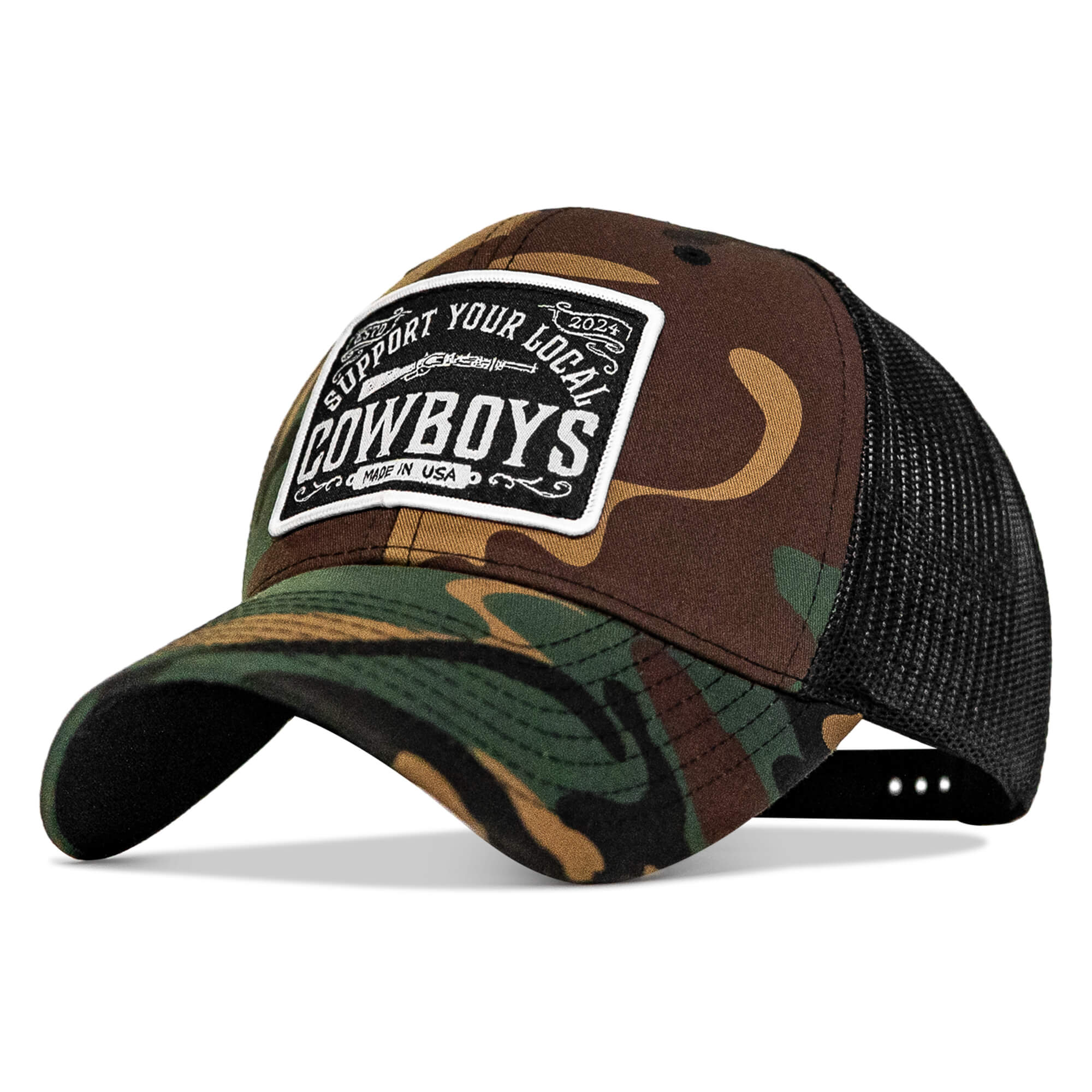 Support Your Local Cowboys Patch Snapback Hat