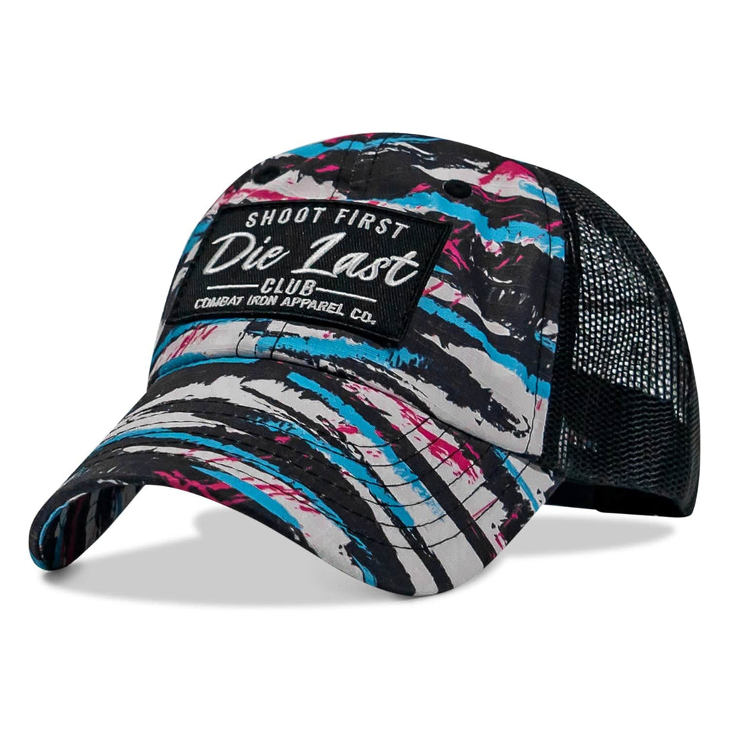 Shoot First. Die Last. Club Patch Tactical Ripstop Mesh Snapback Hat
