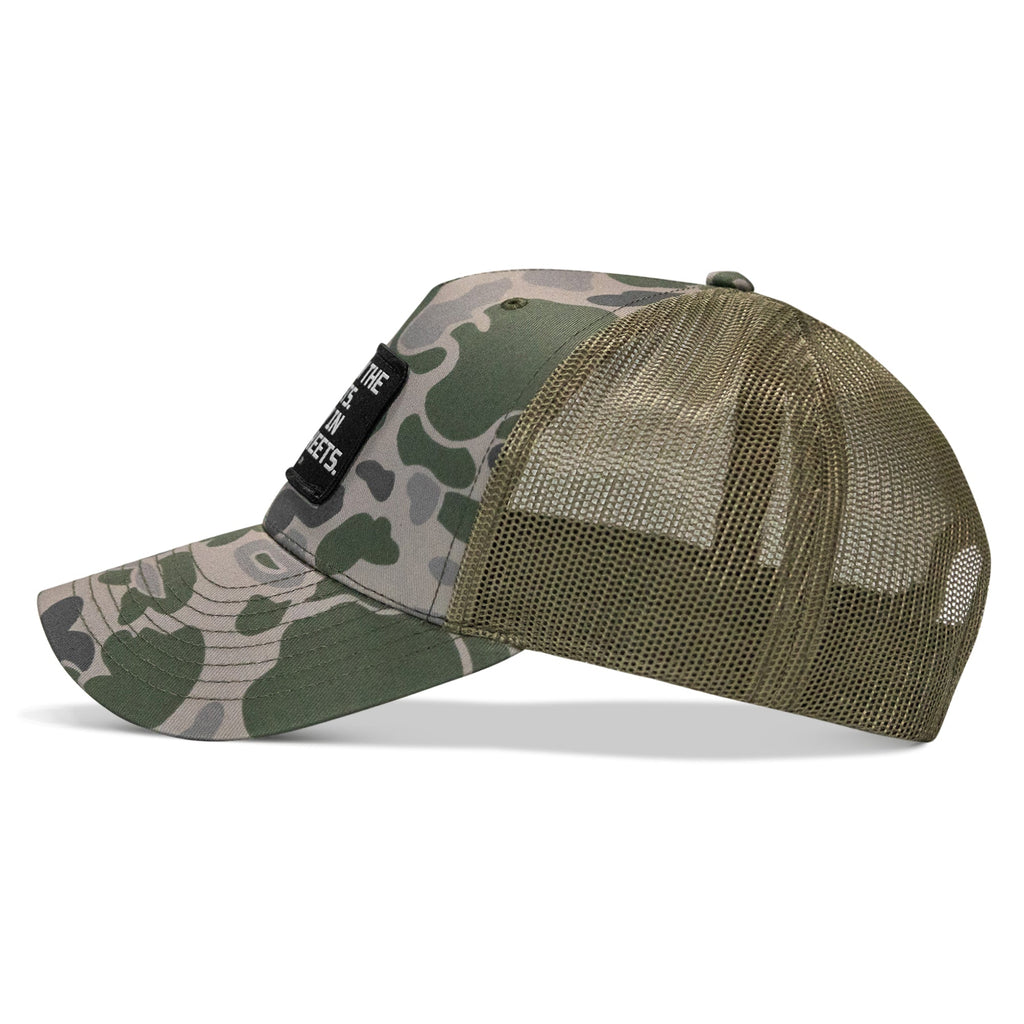 Dad In The Streets. Daddy In The Sheets. Black Patch Snapback Hat