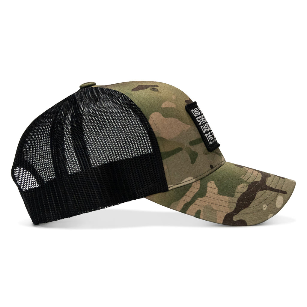 Dad In The Streets. Daddy In The Sheets. Black Patch Snapback Hat