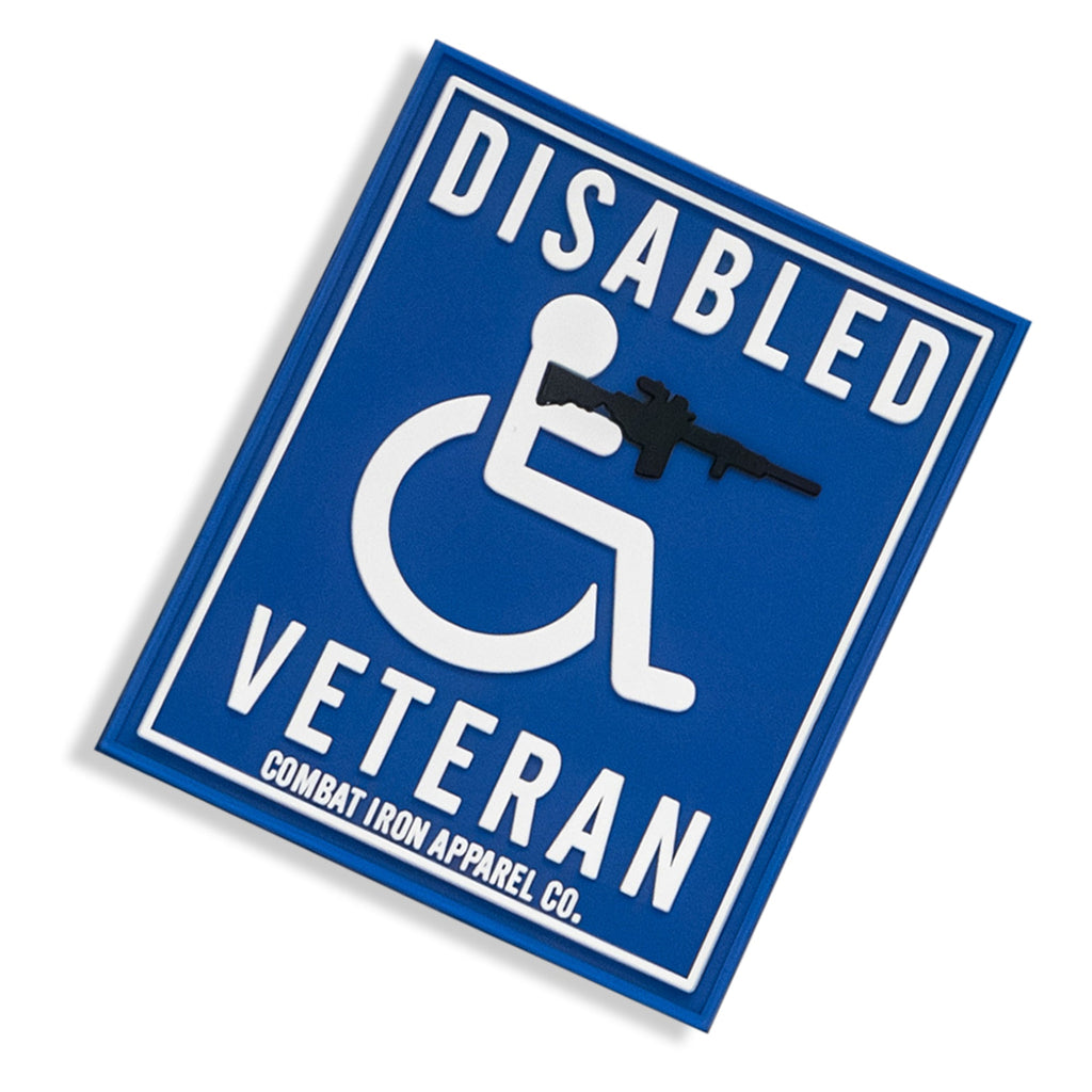 Disabled Veteran Handicap Sign PVC Patch