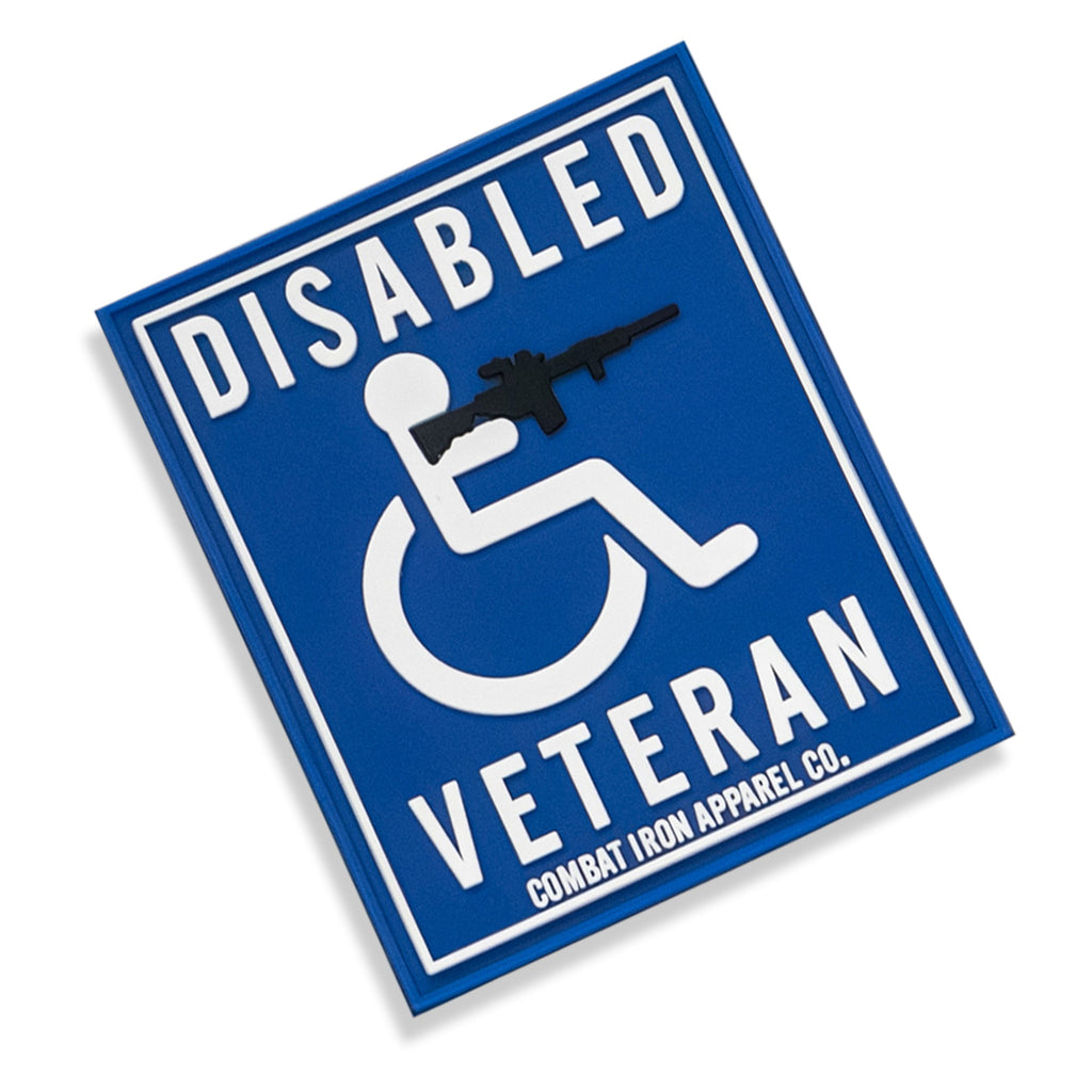 Disabled Veteran Handicap Sign PVC Patch