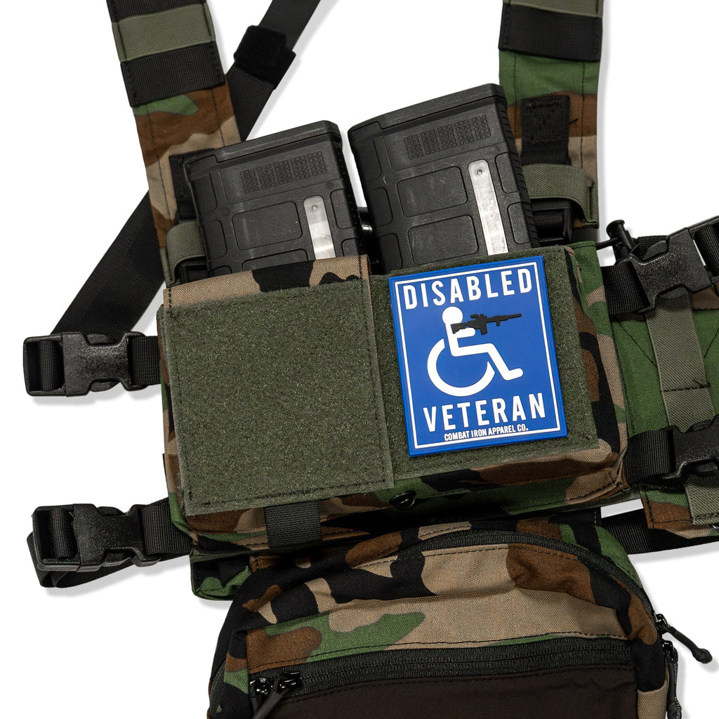 Disabled Veteran Handicap Sign PVC Patch