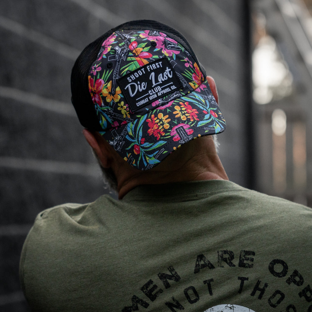 Shoot First. Die Last. Club Patch Tactical Ripstop Mesh Snapback Hat
