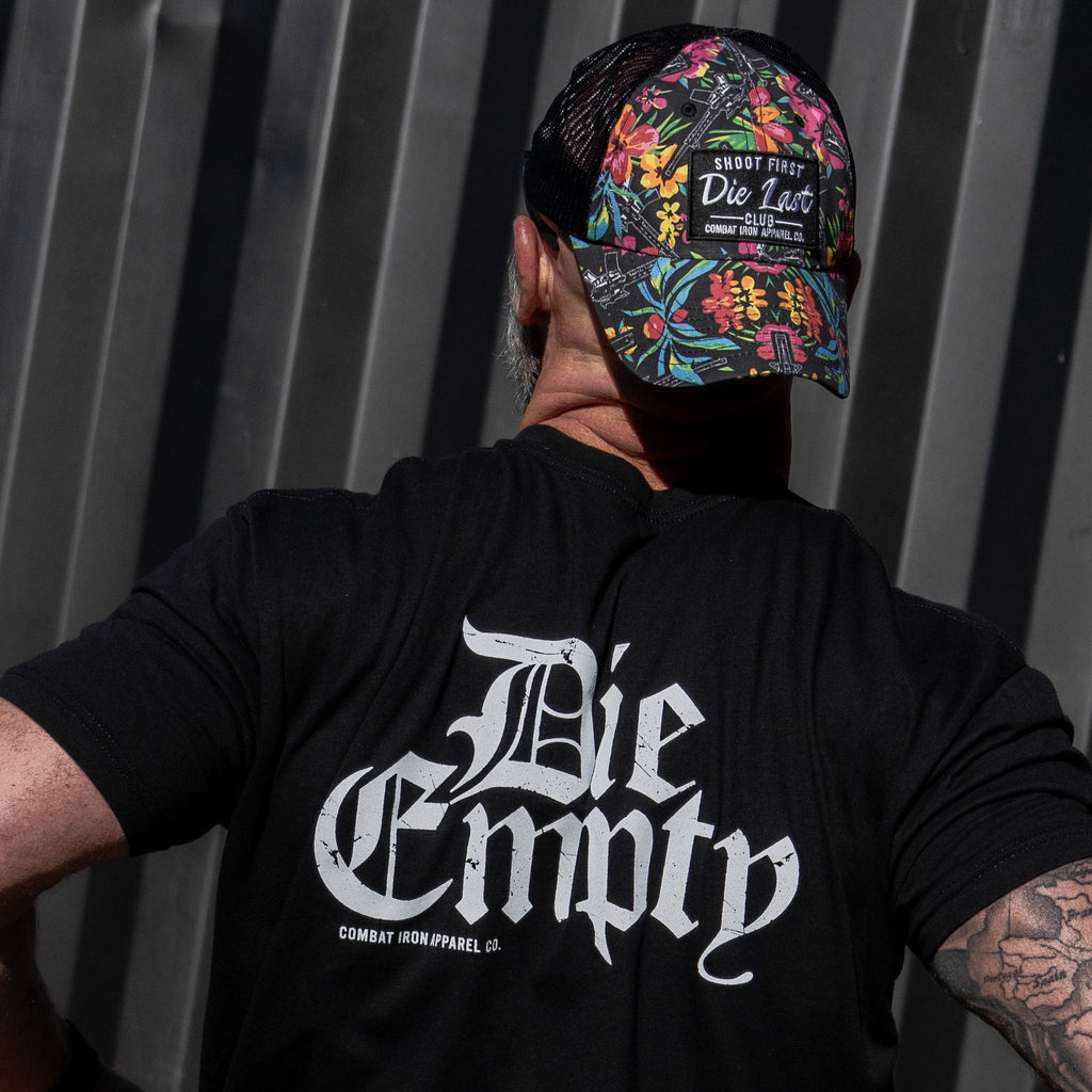 Shoot First. Die Last. Club Patch Tactical Ripstop Mesh Snapback Hat