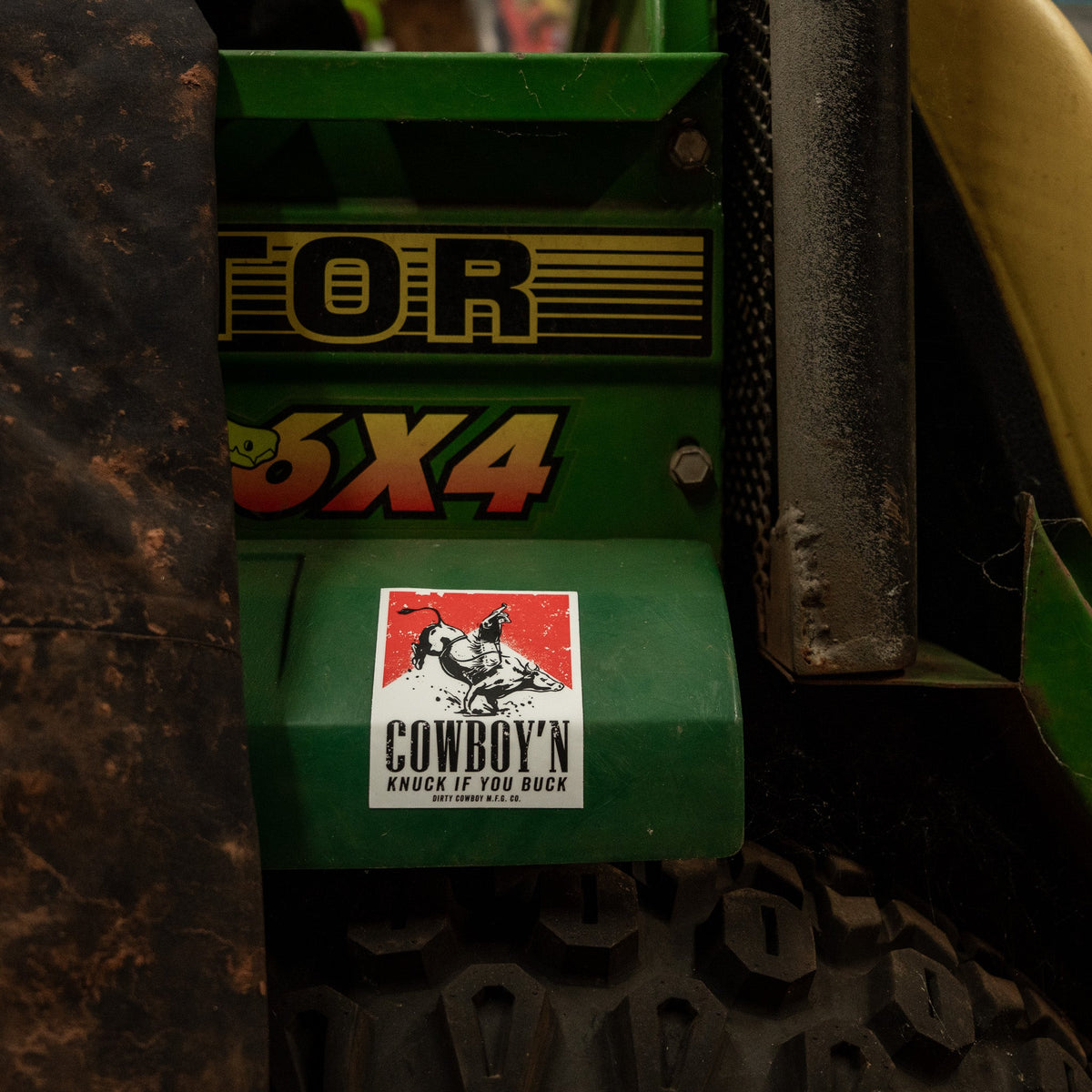 Cowboy'n Knuck If You Buck Rodeo Decal
