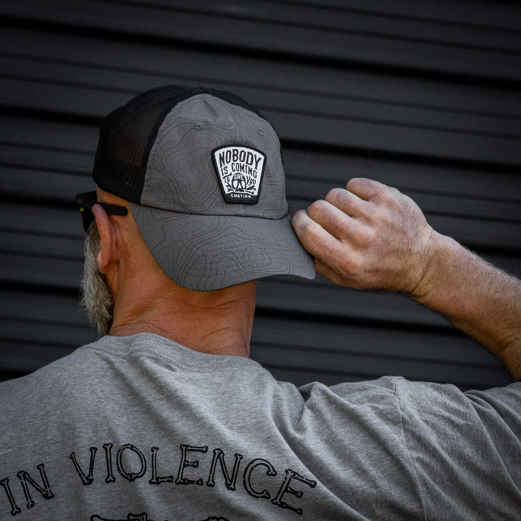 Nobody Is Coming To Save You Skull Patch Ripstop Snapback