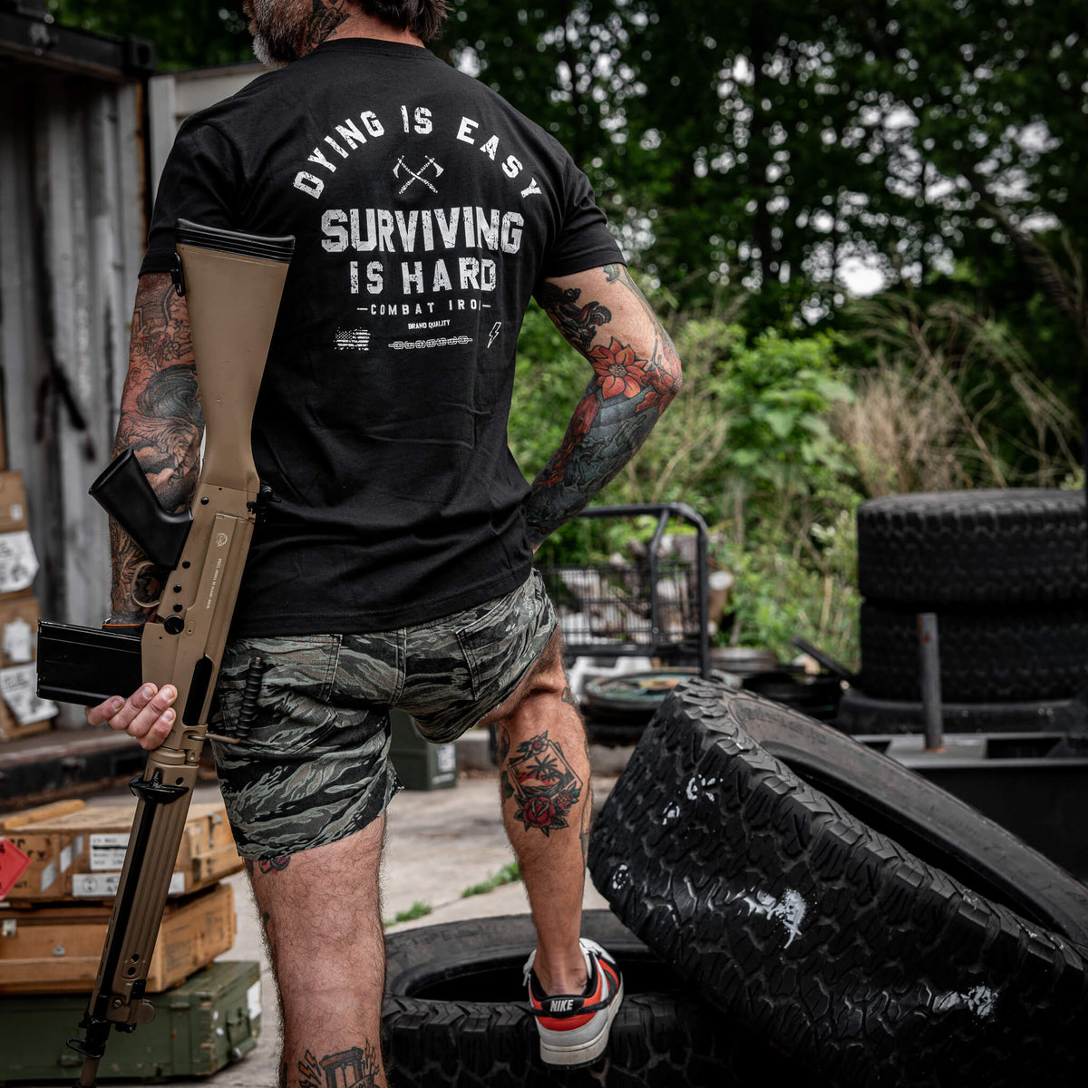 Dying is Easy. Surviving Is Hard Men's T-Shirt