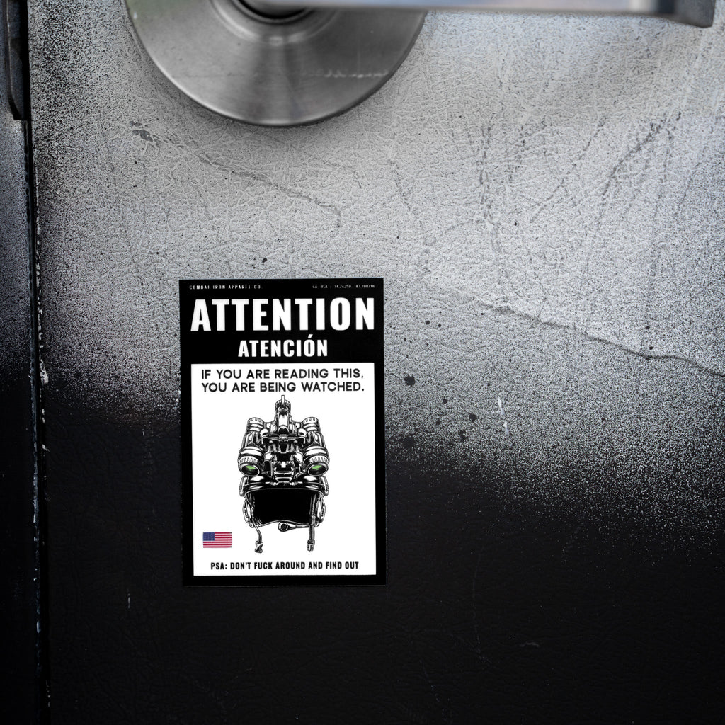 Attention You Are Being Watched Decal Sticker