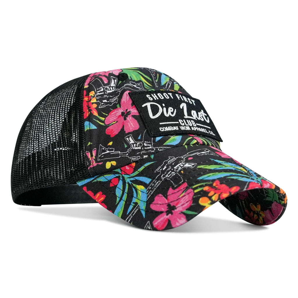 Shoot First. Die Last. Club Patch Tactical Ripstop Mesh Snapback Hat