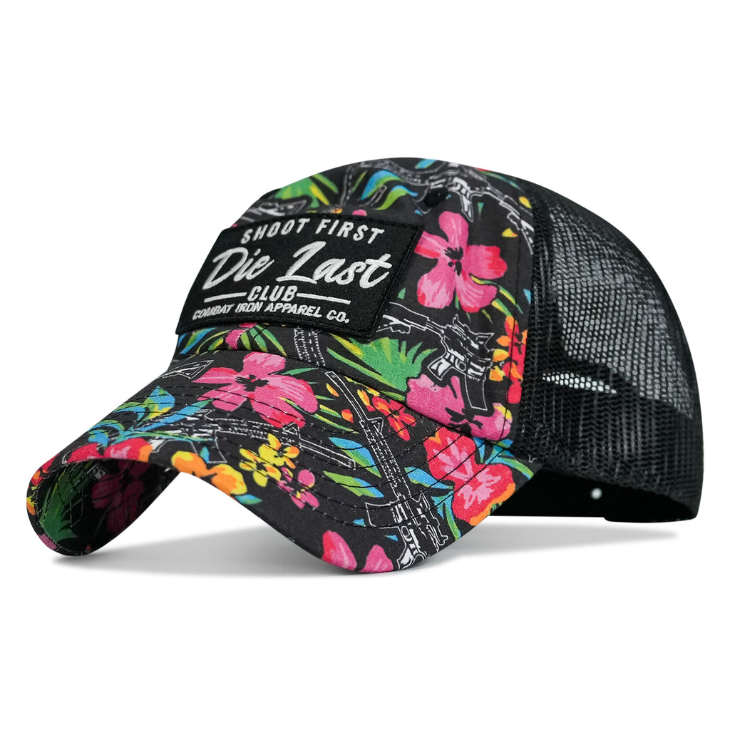 Shoot First. Die Last. Club Patch Tactical Ripstop Mesh Snapback Hat
