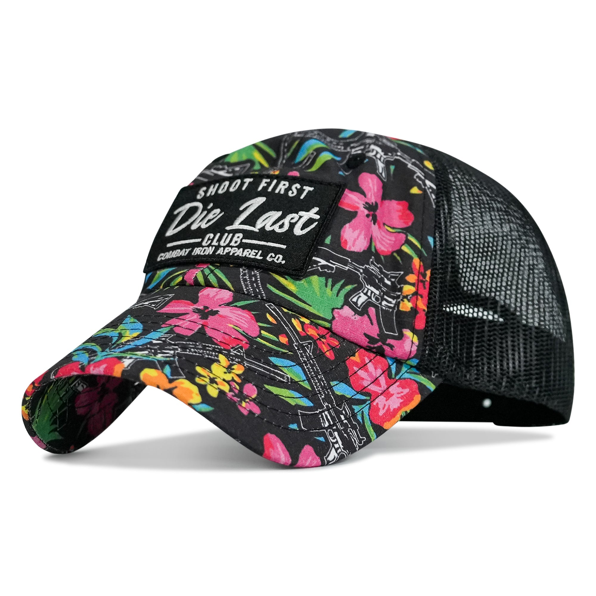 Shoot First. Die Last. Club Patch Tactical Ripstop Mesh Snapback Hat