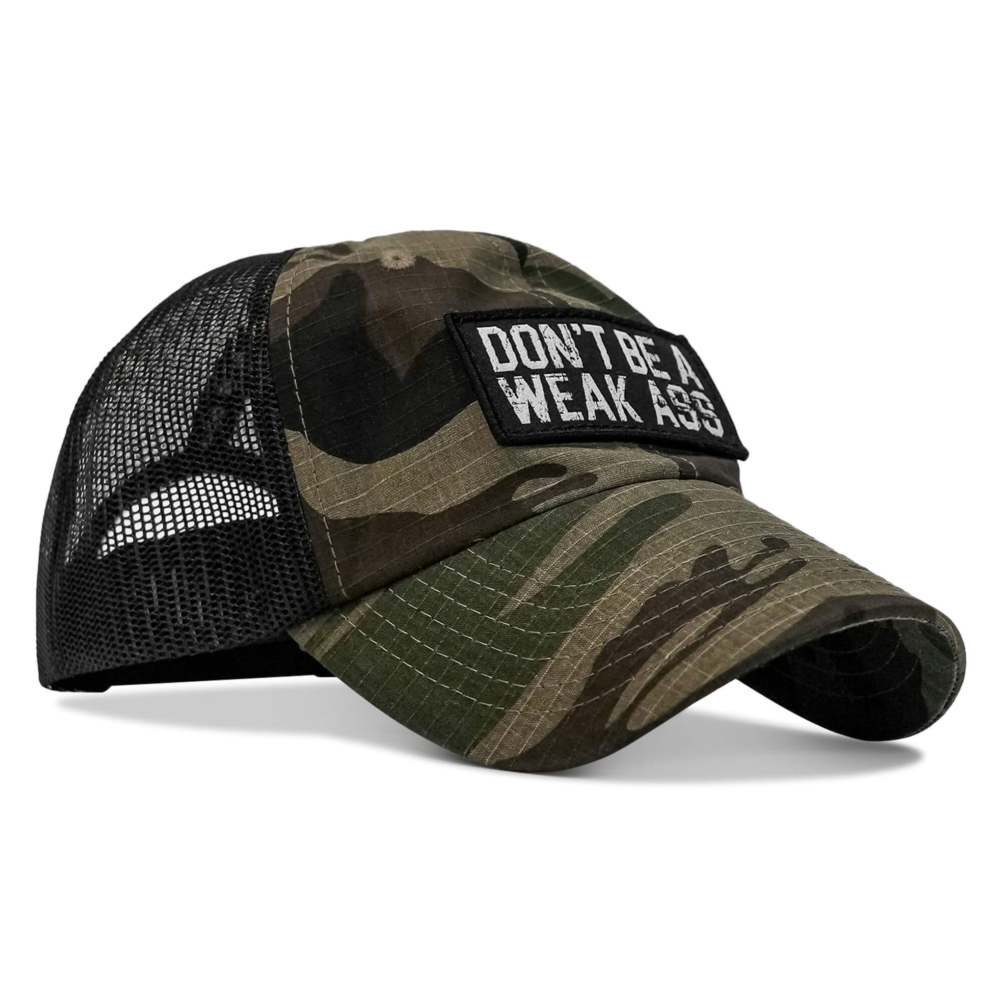 Don't Be A Weak Ass Patch Tactical Ripstop Mesh Snapback Hat