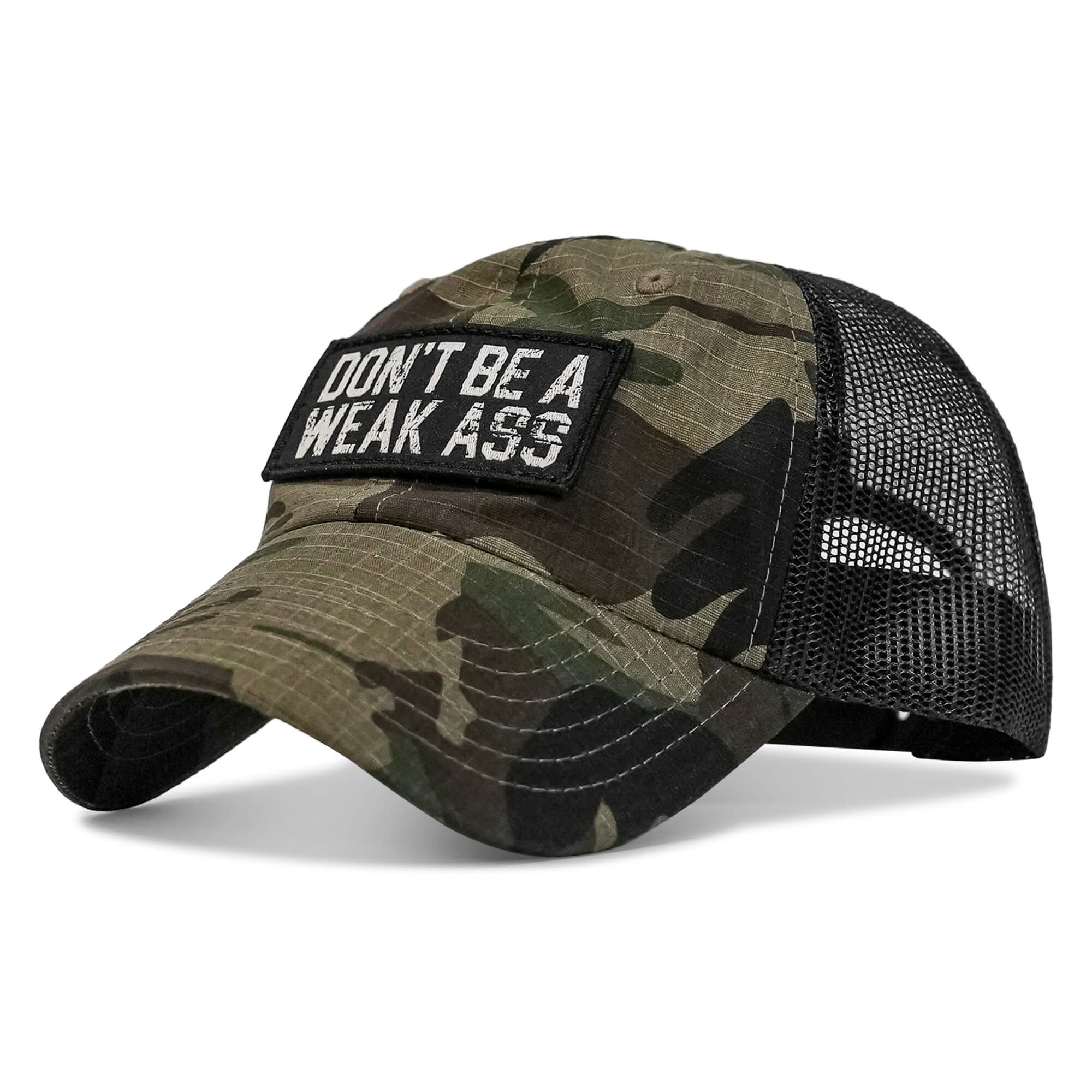 Don't Be A Weak Ass Patch Tactical Ripstop Mesh Snapback Hat