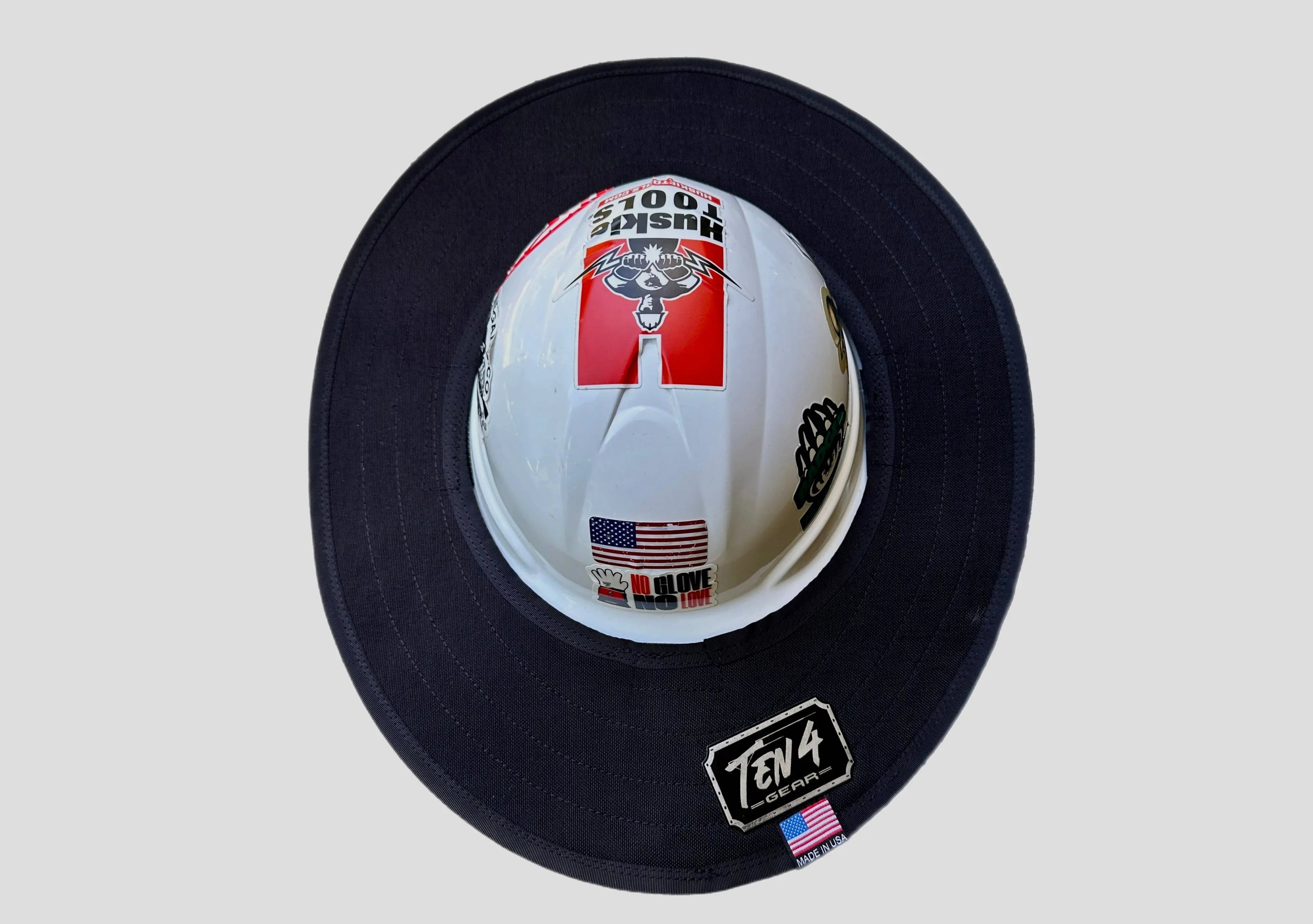 Solid Black Hard Hat Sun Shade Visor – Water-Resistant Worksite Visor for Full Brim & Kask Hard Hats