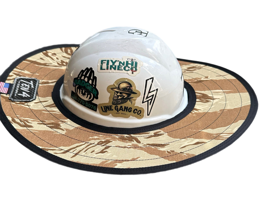 Desert Tiger Stripe Camo - Hard Hat Sun Shade Visor