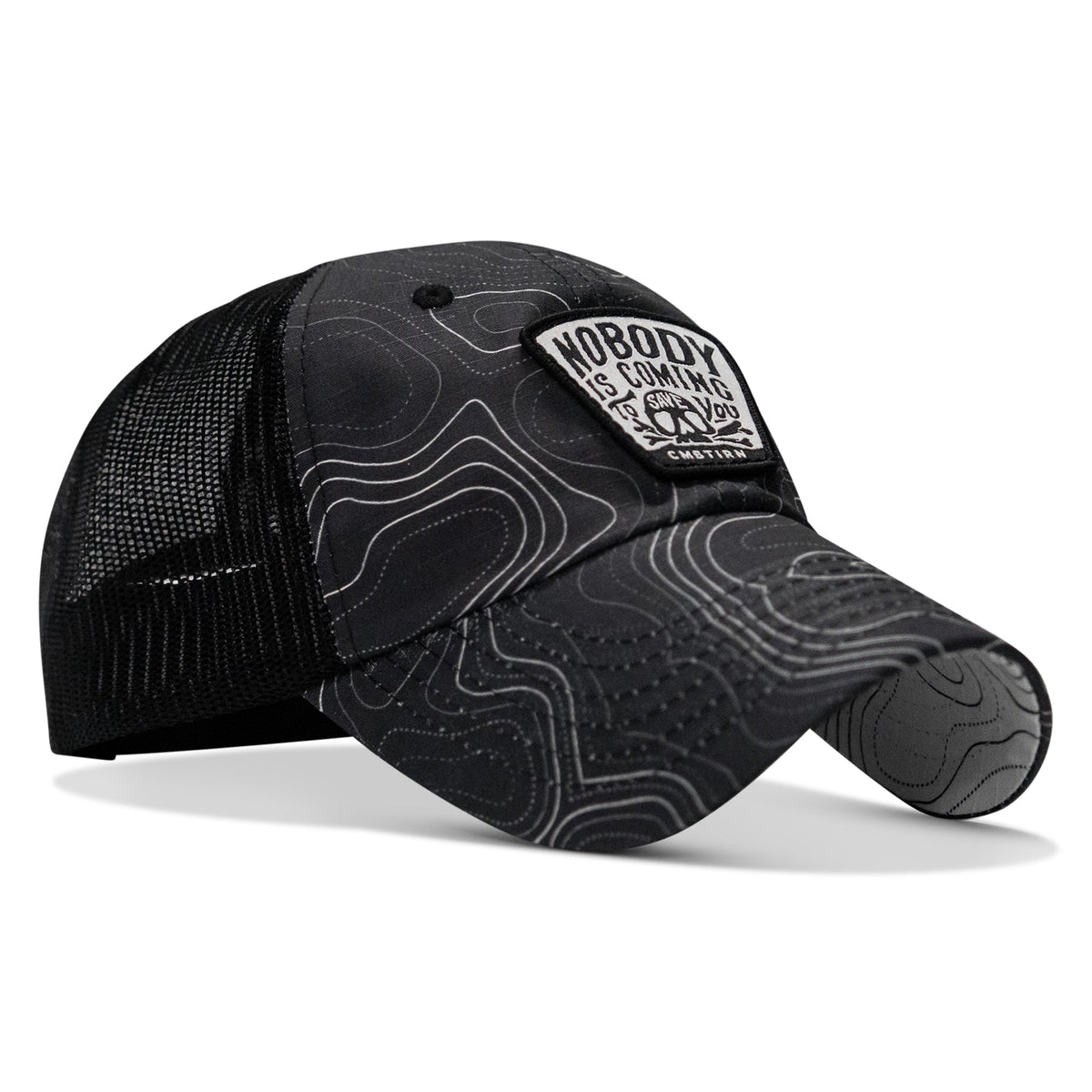 Nobody Is Coming To Save You Skull Patch Ripstop Snapback