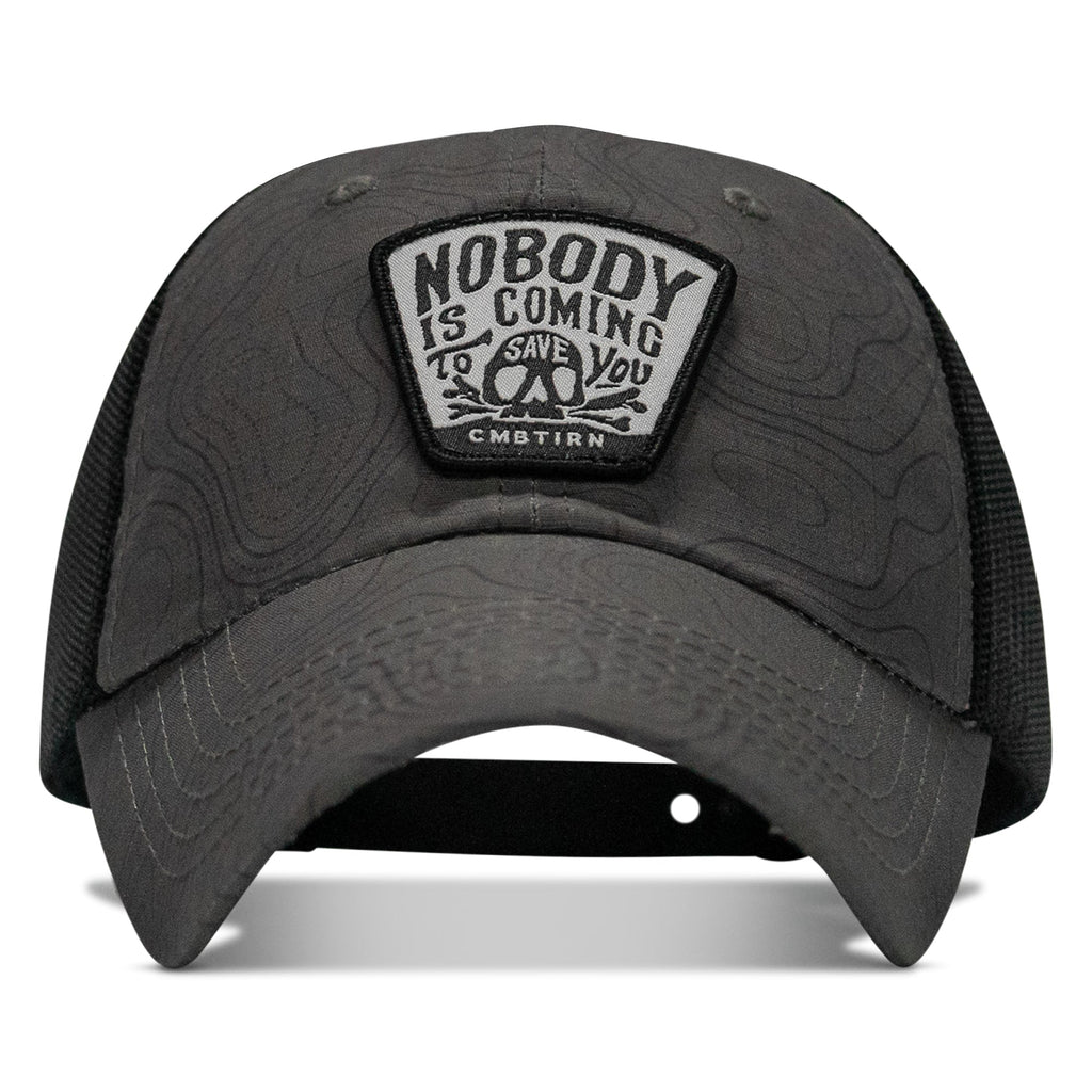 Nobody Is Coming To Save You Skull Patch Ripstop Snapback