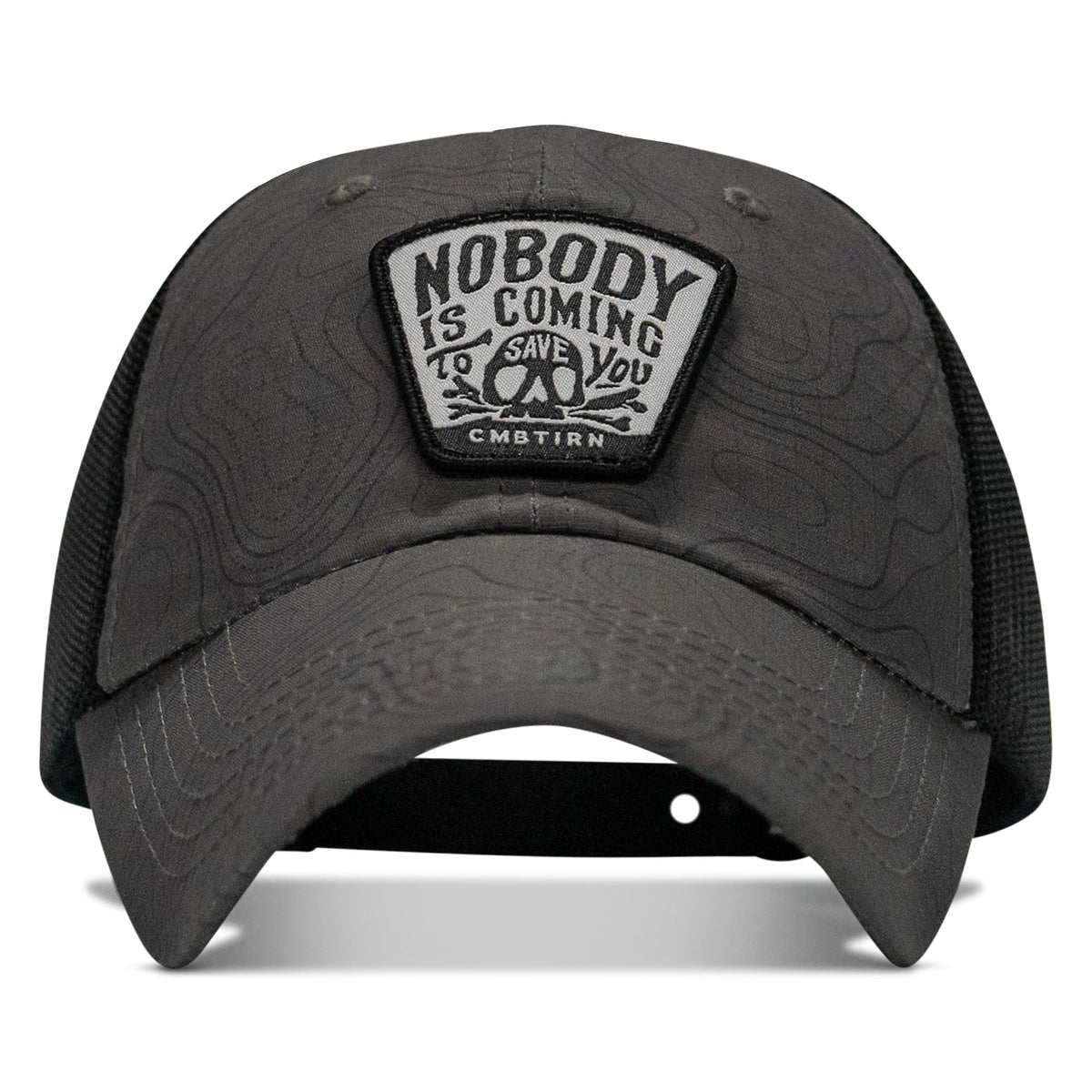 Nobody Is Coming To Save You Skull Patch Ripstop Snapback