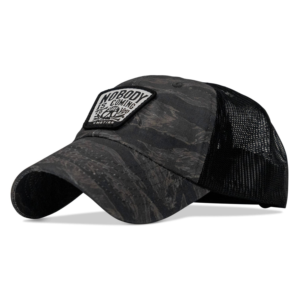 Nobody Is Coming To Save You Skull Patch Ripstop Snapback