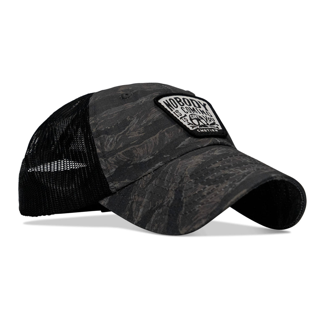 Nobody Is Coming To Save You Skull Patch Ripstop Snapback