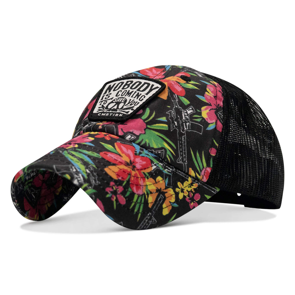 Nobody Is Coming To Save You Skull Patch Ripstop Snapback