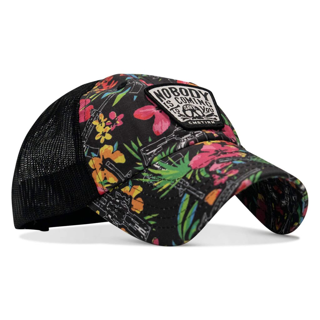 Nobody Is Coming To Save You Skull Patch Ripstop Snapback
