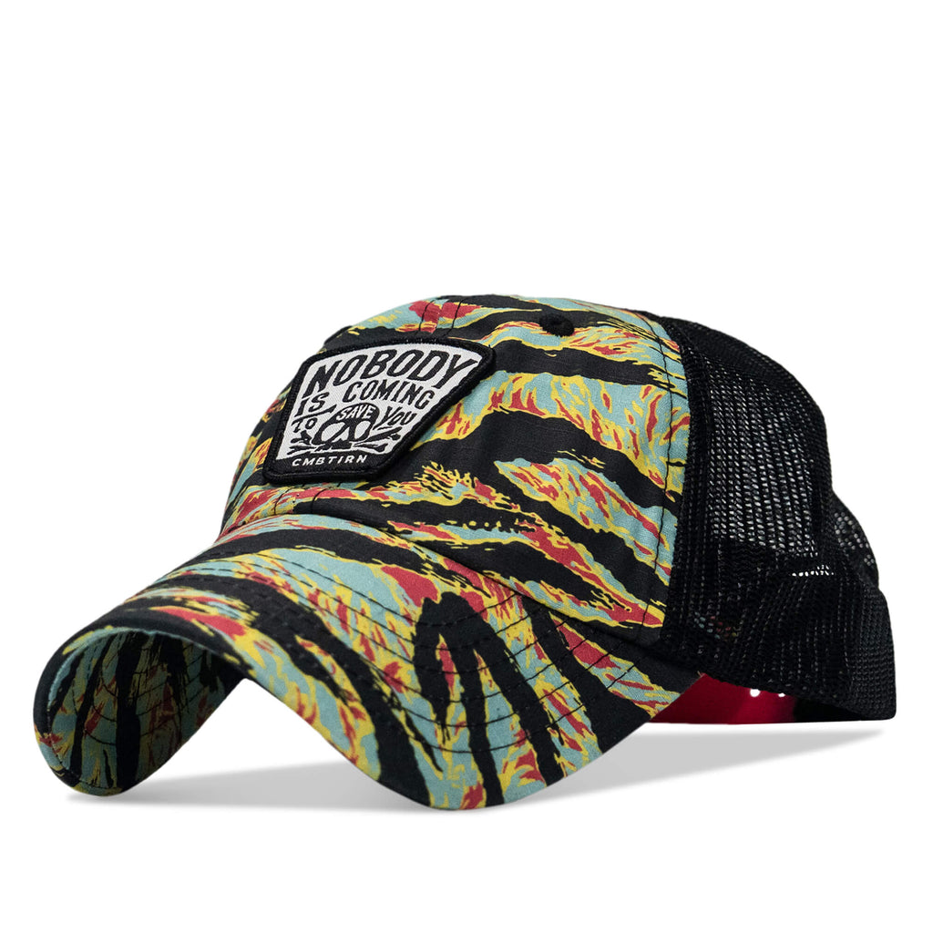 Nobody Is Coming To Save You Skull Patch Ripstop Snapback