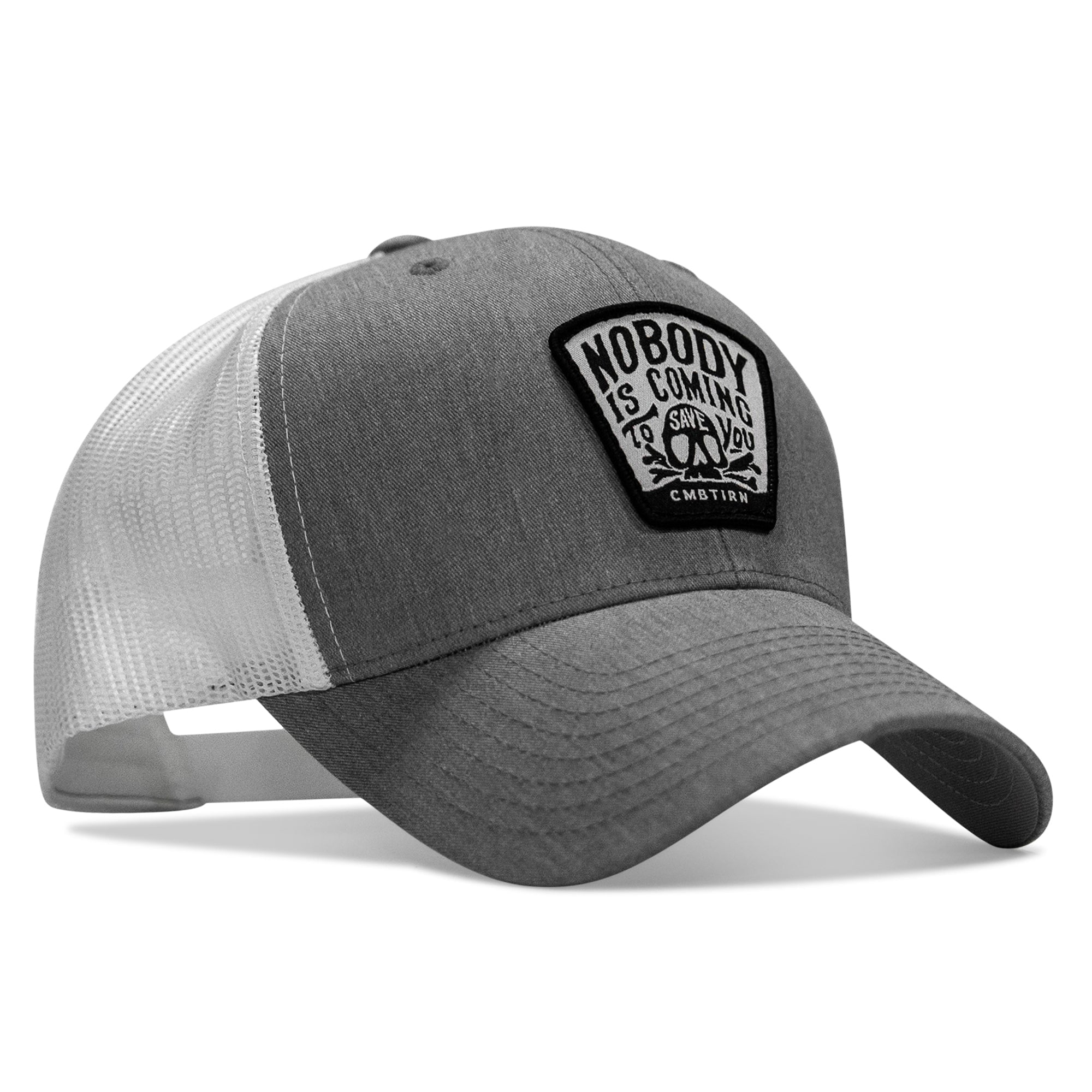 Nobody Is Coming To Save You Skull Patch Snapback Hat