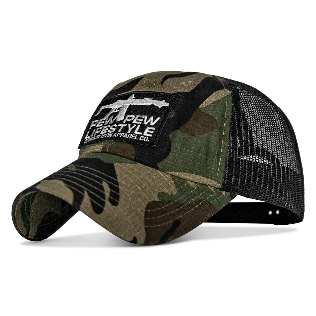 Ripstop Pew Pew Lifesyle Patch Tactical Ripstop Mesh Snapback Hat