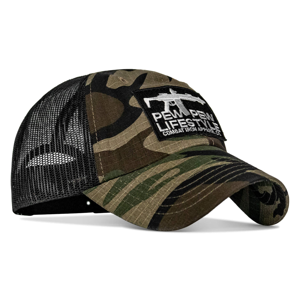 Ripstop Pew Pew Lifesyle Patch Tactical Ripstop Mesh Snapback Hat
