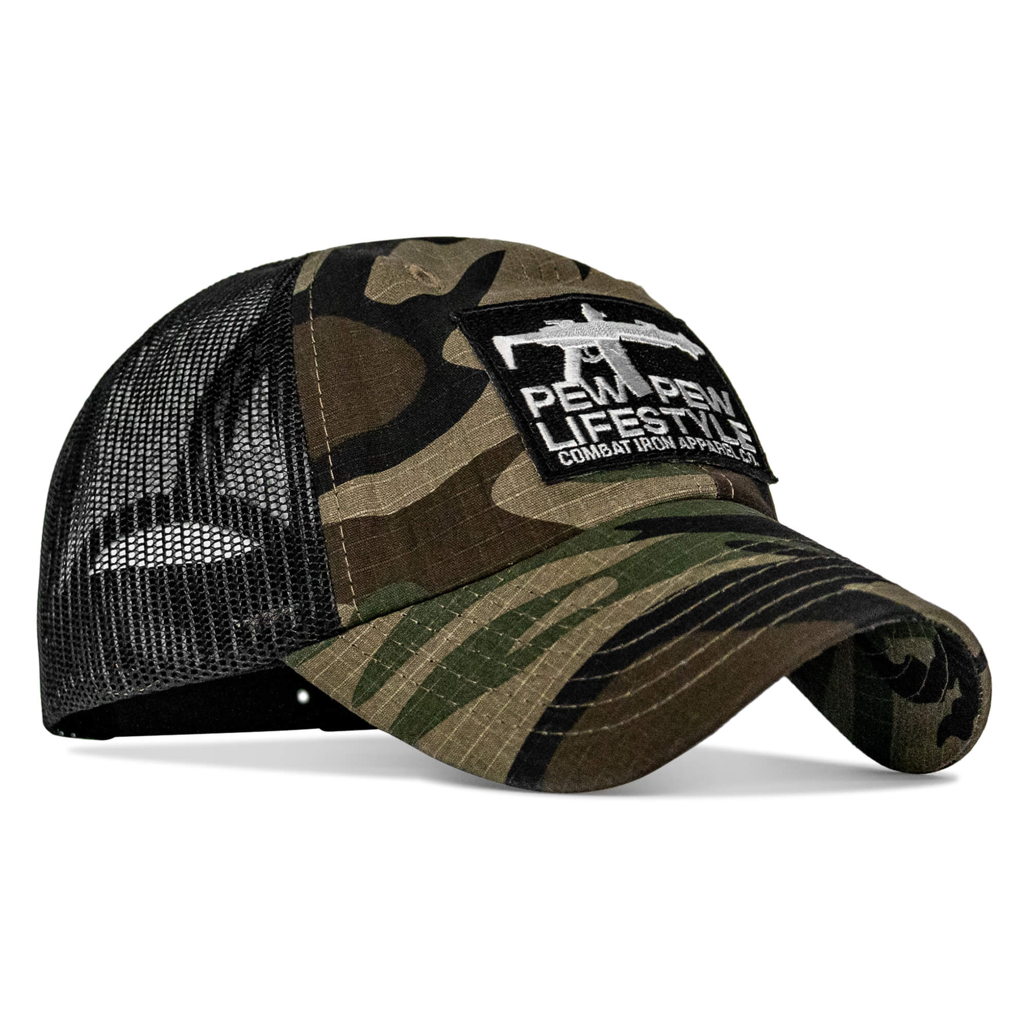 Ripstop Pew Pew Lifesyle Patch Tactical Ripstop Mesh Snapback Hat