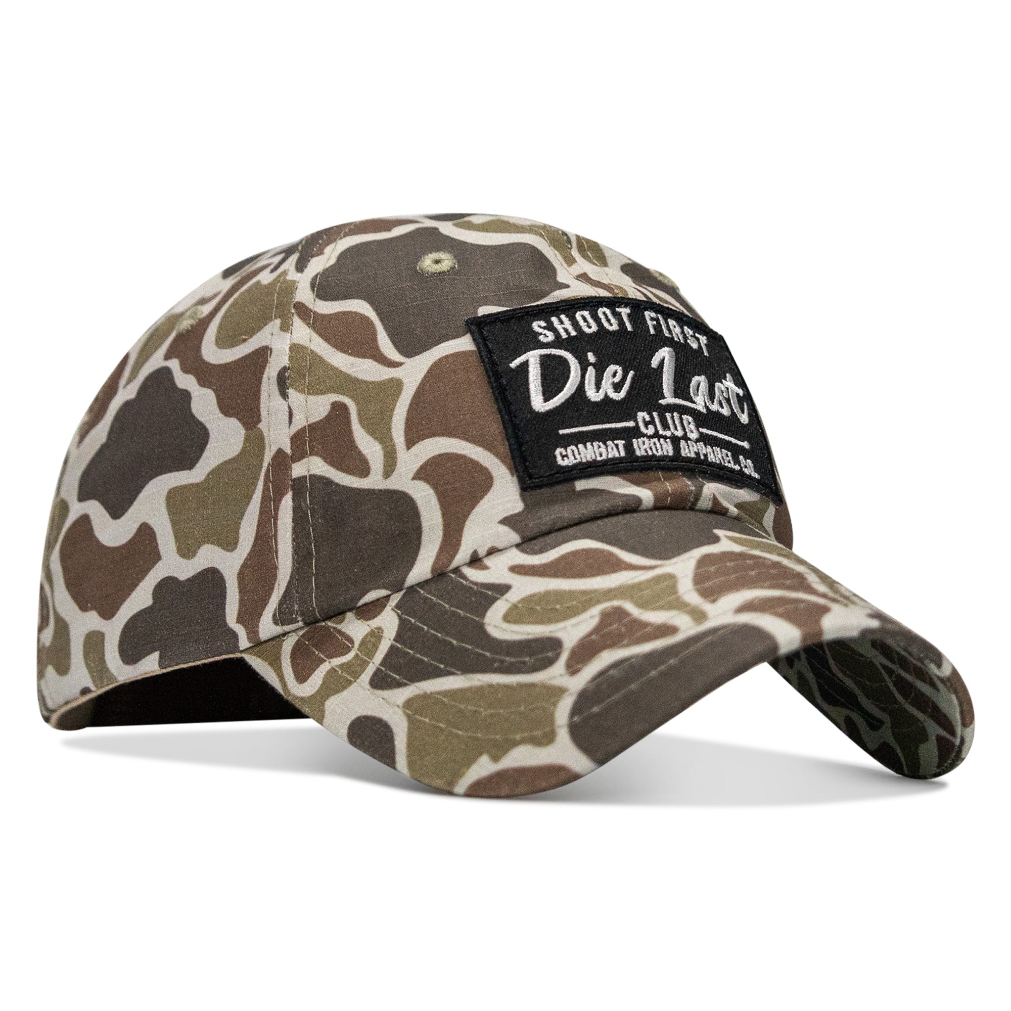 Shoot First. Die Last. Club Patch Tactical Ripstop Mesh Snapback Hat