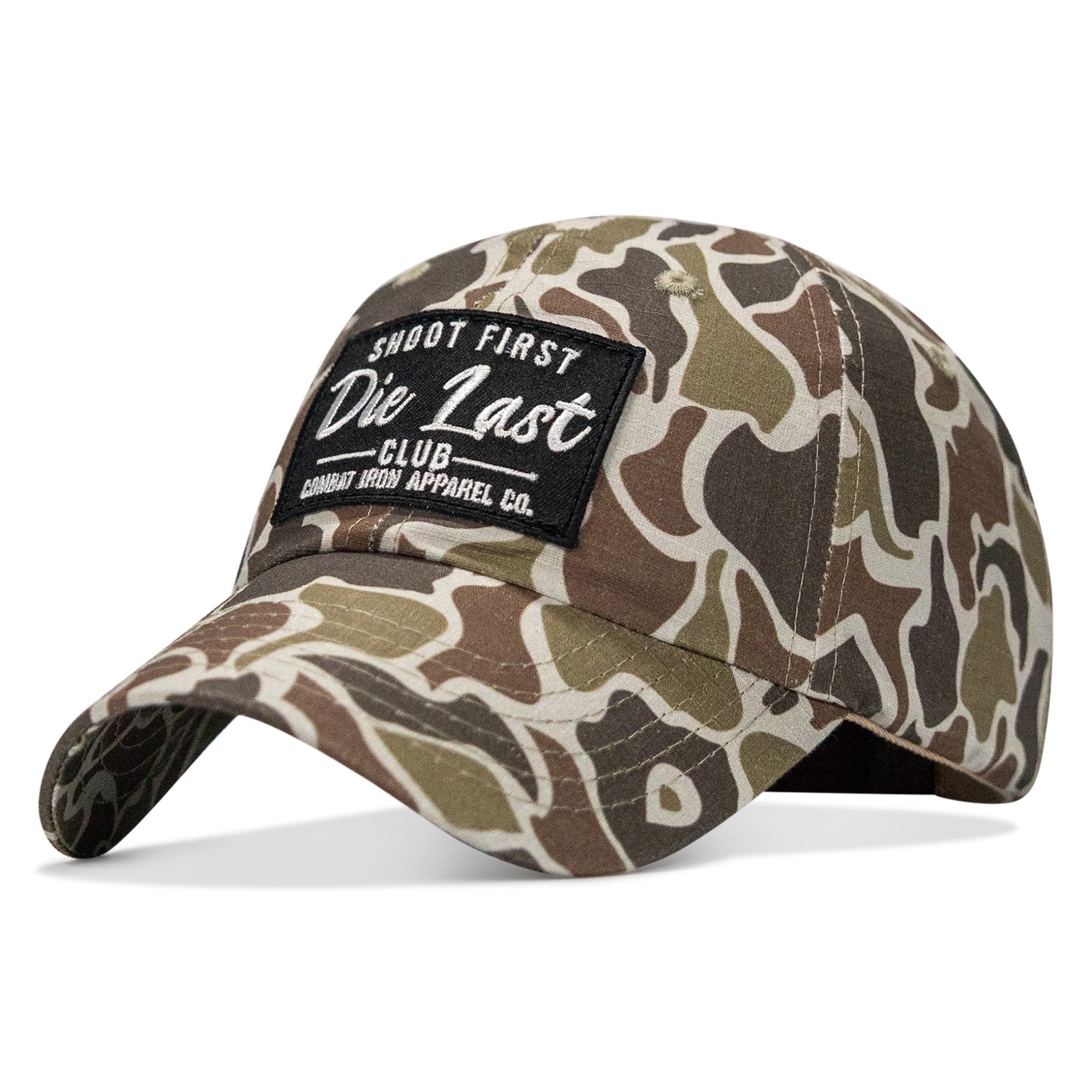 Shoot First. Die Last. Club Patch Tactical Ripstop Mesh Snapback Hat