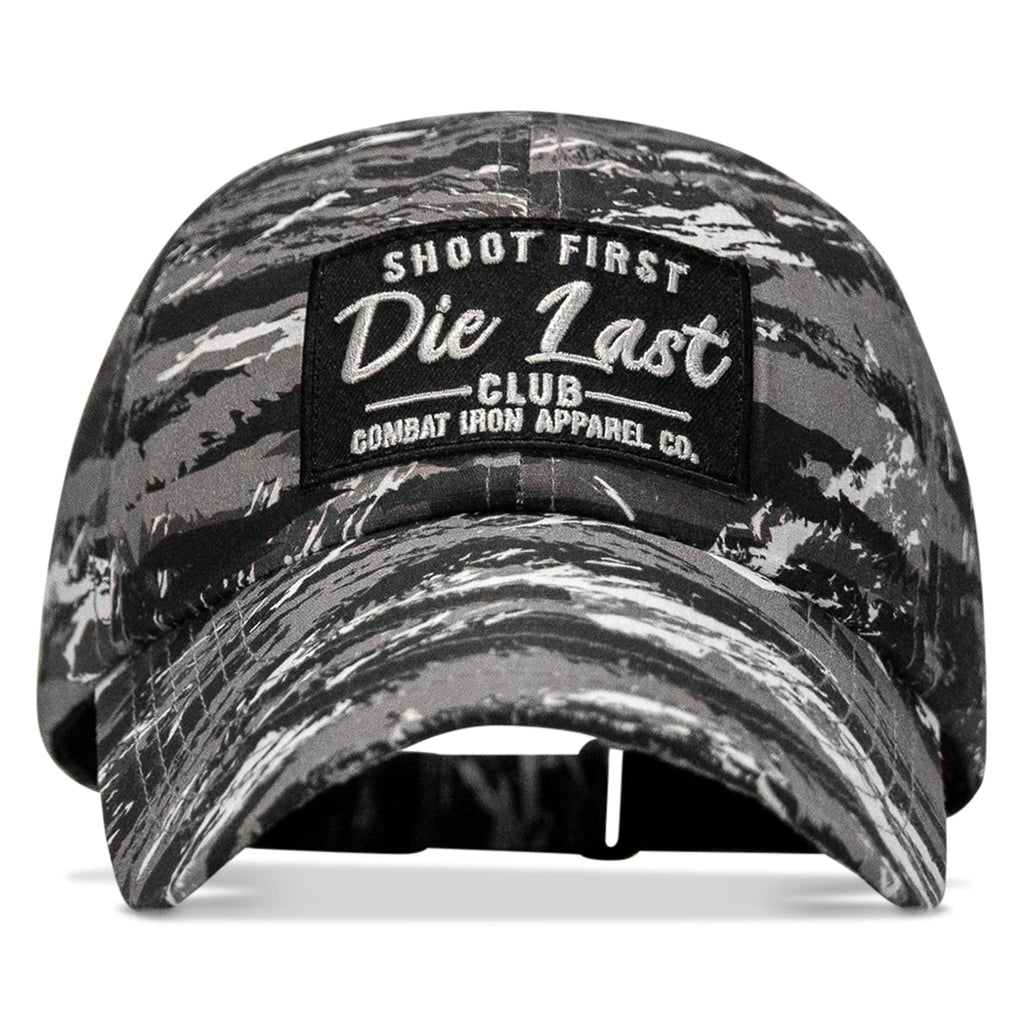 Shoot First. Die Last. Club Patch Tactical Ripstop Mesh Snapback Hat