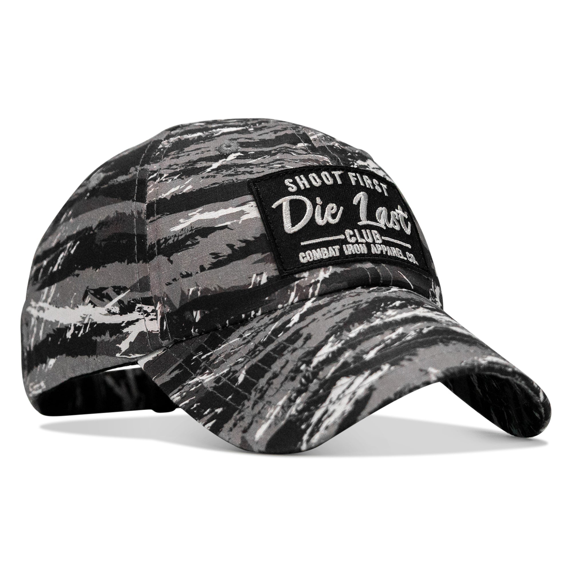 Shoot First. Die Last. Club Patch Tactical Ripstop Mesh Snapback Hat