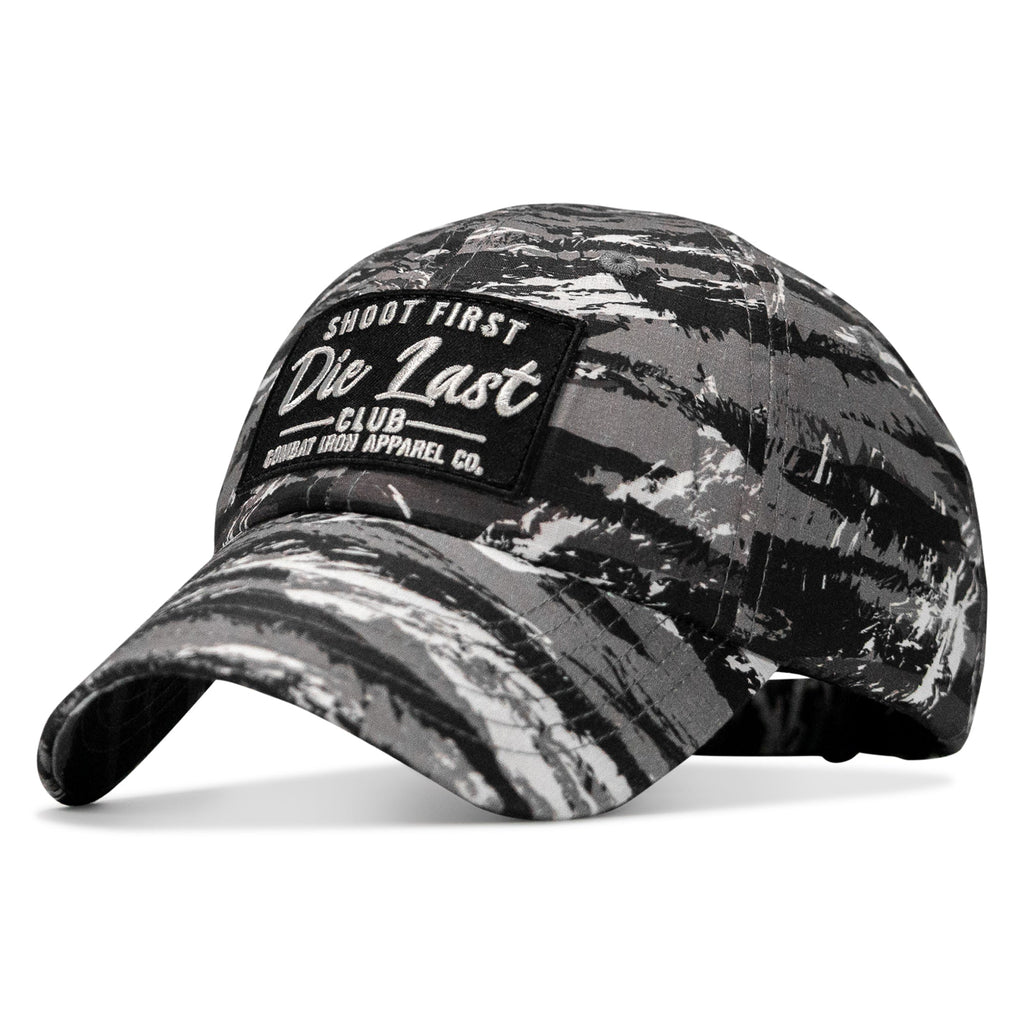 Shoot First. Die Last. Club Patch Tactical Ripstop Mesh Snapback Hat
