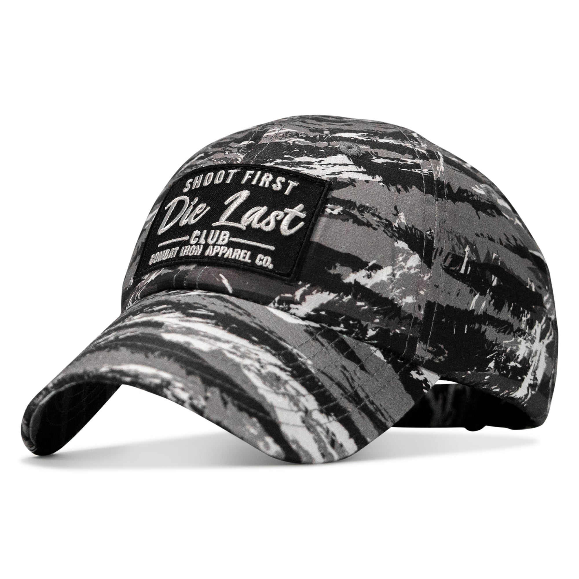 Shoot First. Die Last. Club Patch Tactical Ripstop Mesh Snapback Hat