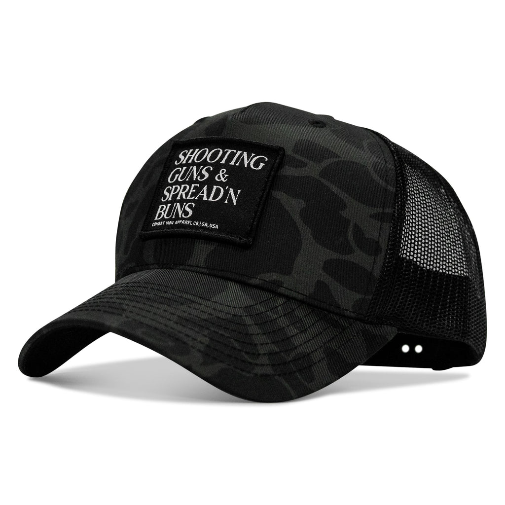 Shooting Guns & Spread'n Buns Patch Snapback Hat
