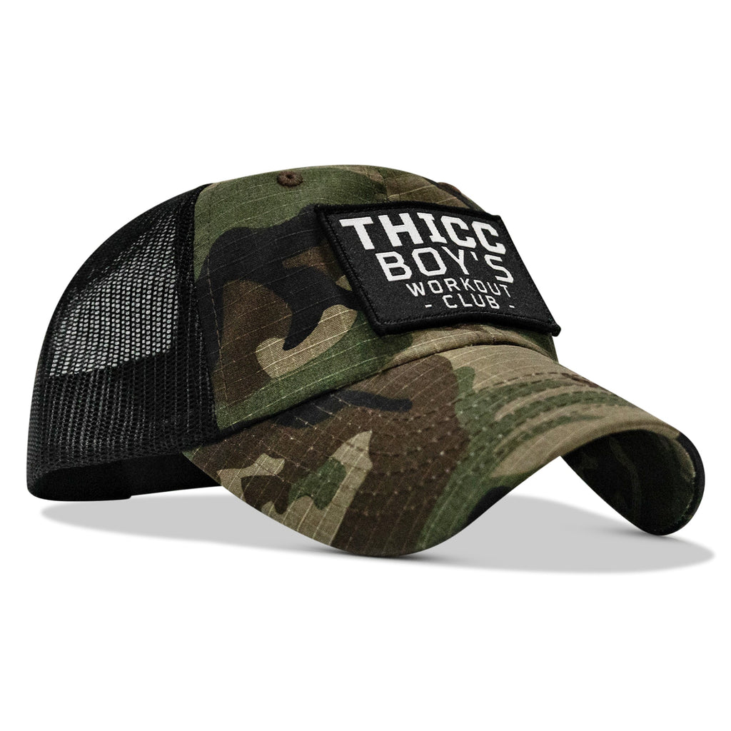 Ripstop Thicc Boys Workout Club Patch Tactical Ripstop Mesh Snapback Hat