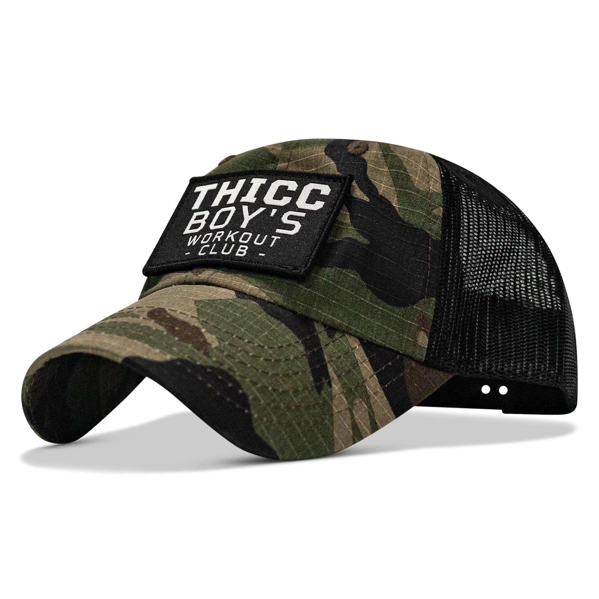 Ripstop Thicc Boys Workout Club Patch Tactical Ripstop Mesh Snapback Hat