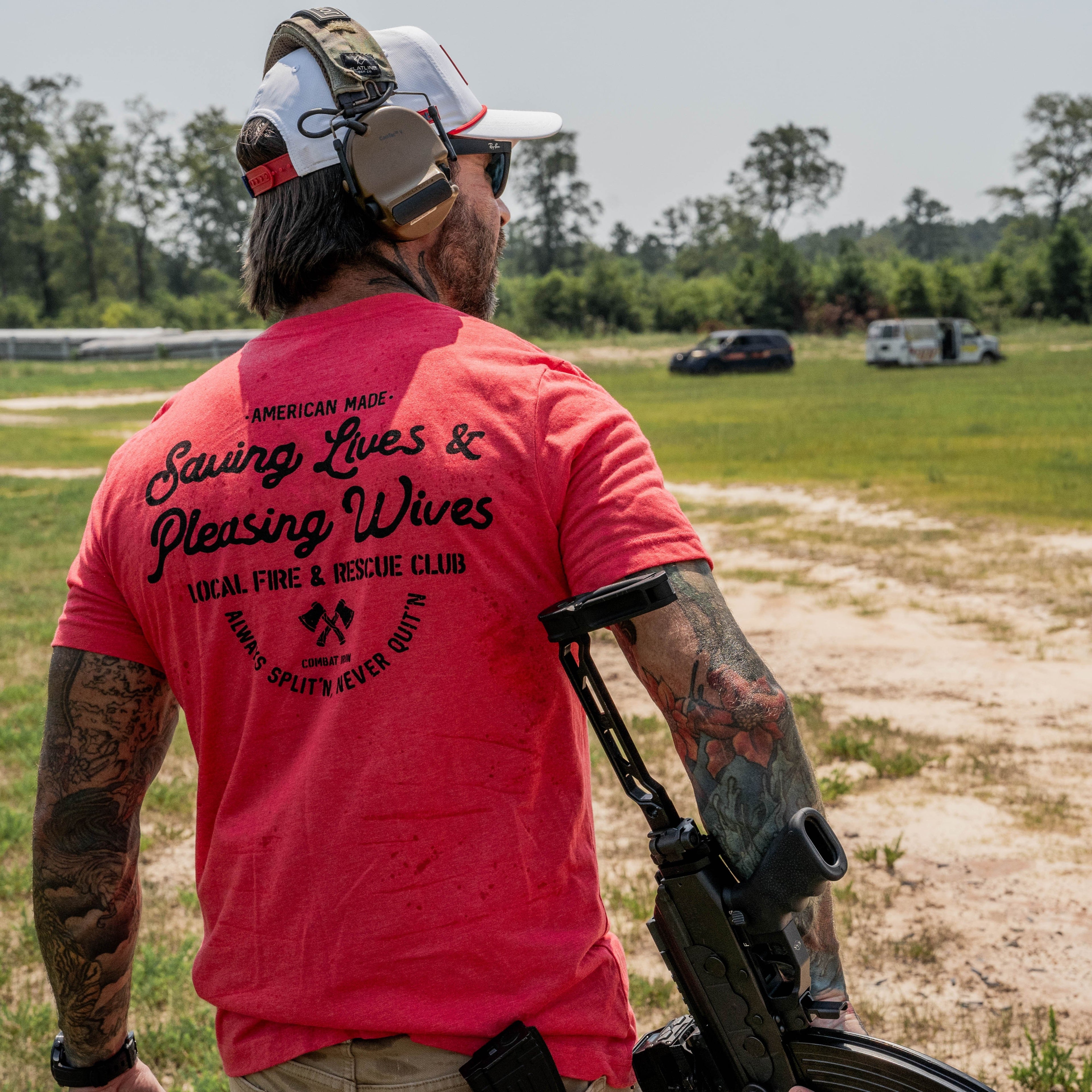 Saving Lives & Pleasing Wives Fire & Rescue Club Men's T-Shirt