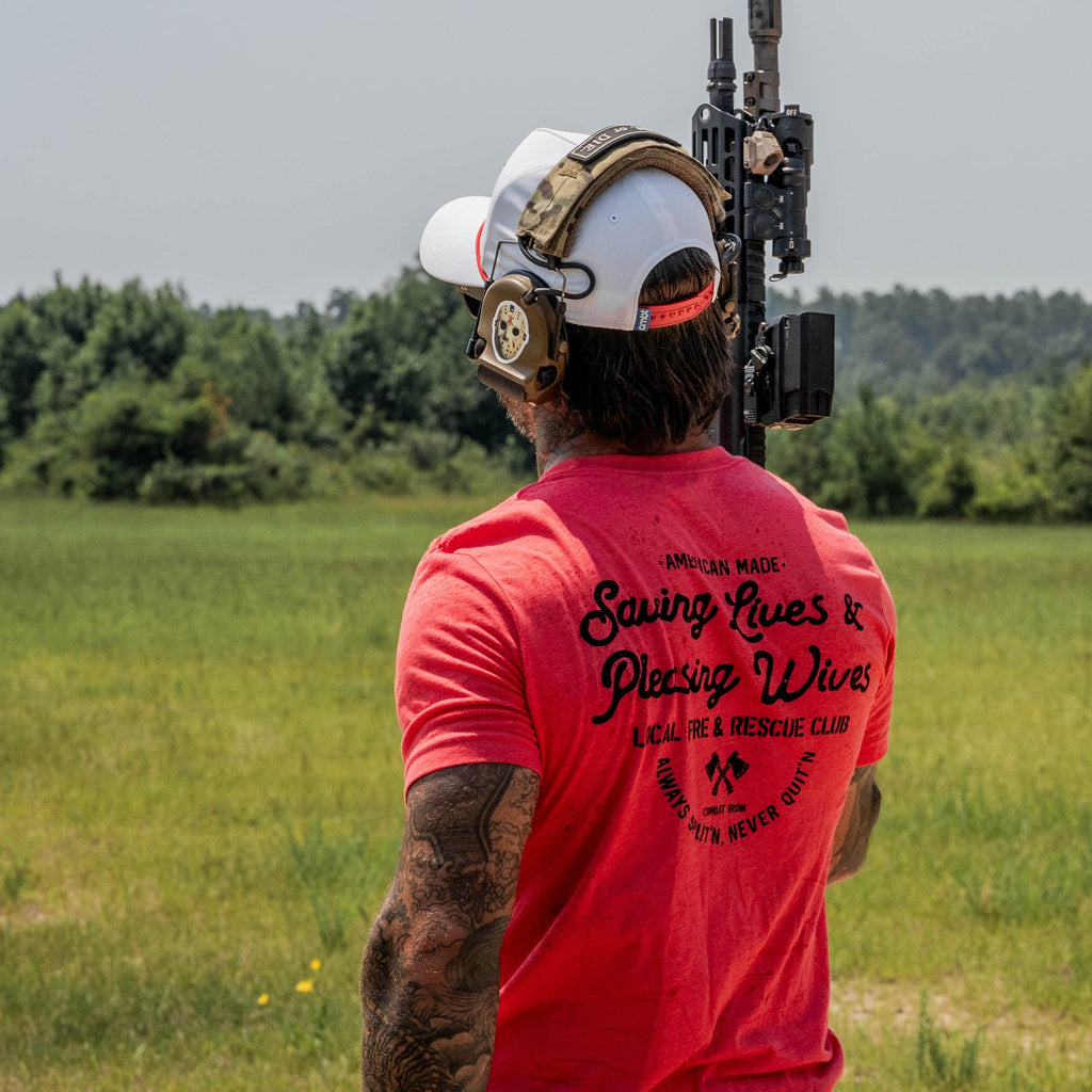 Saving Lives & Pleasing Wives Fire & Rescue Club Men's T-Shirt